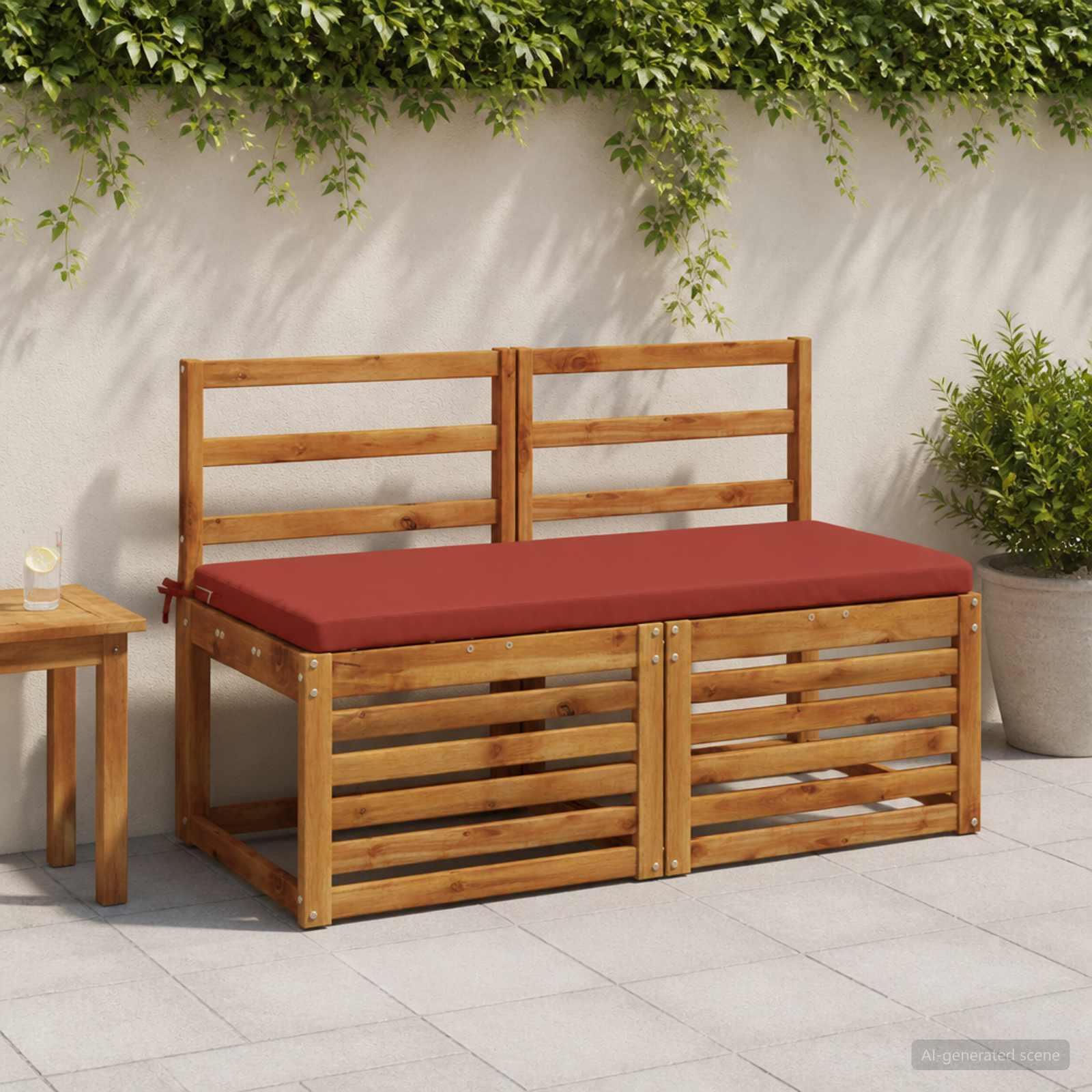 Bankkussen SOEST 100% Polyester Rood 120 x 50 x 5 cm image 1
