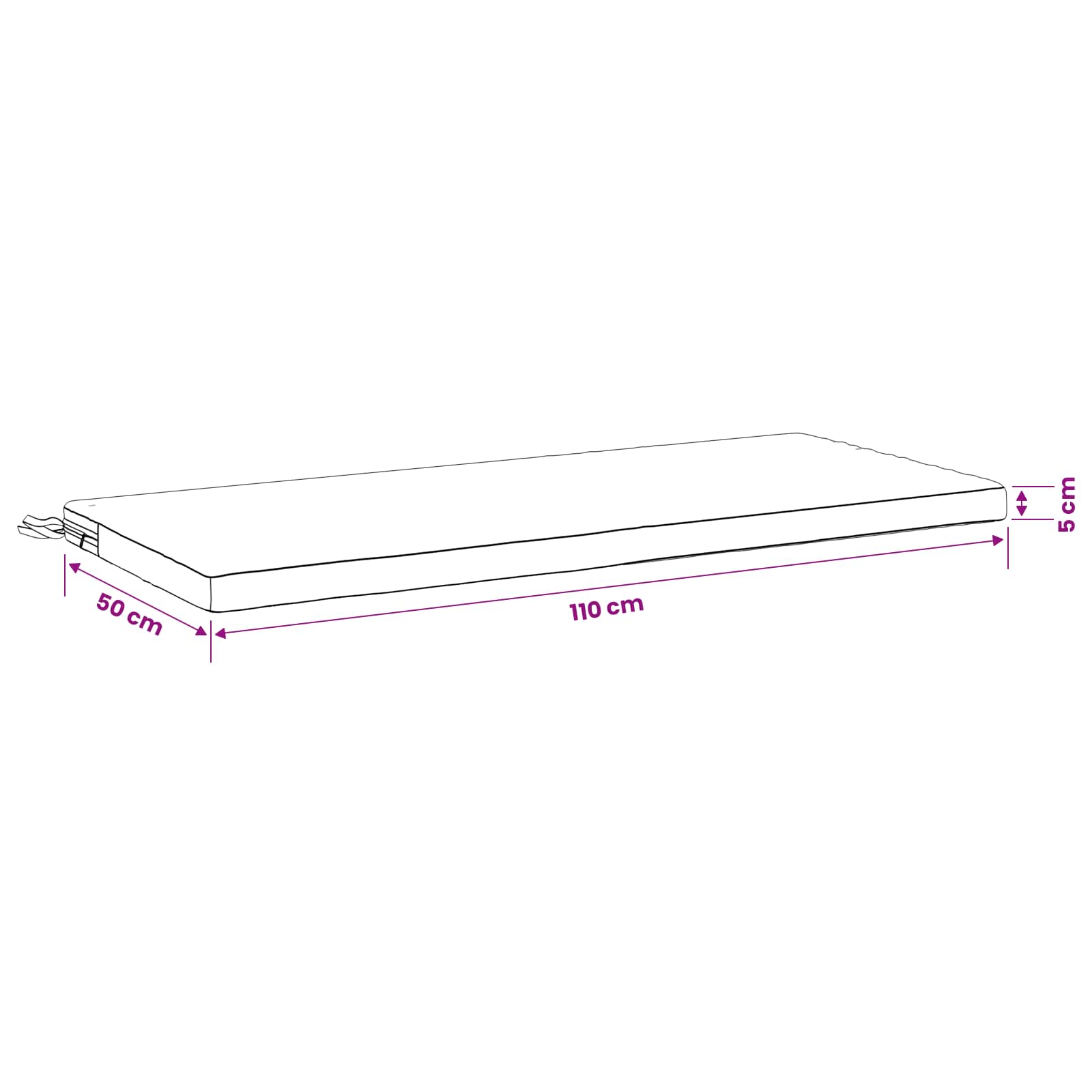 Bankkussen SOEST 100% Polyester Lichtblauw 110 x 50 x 5 cm image 8