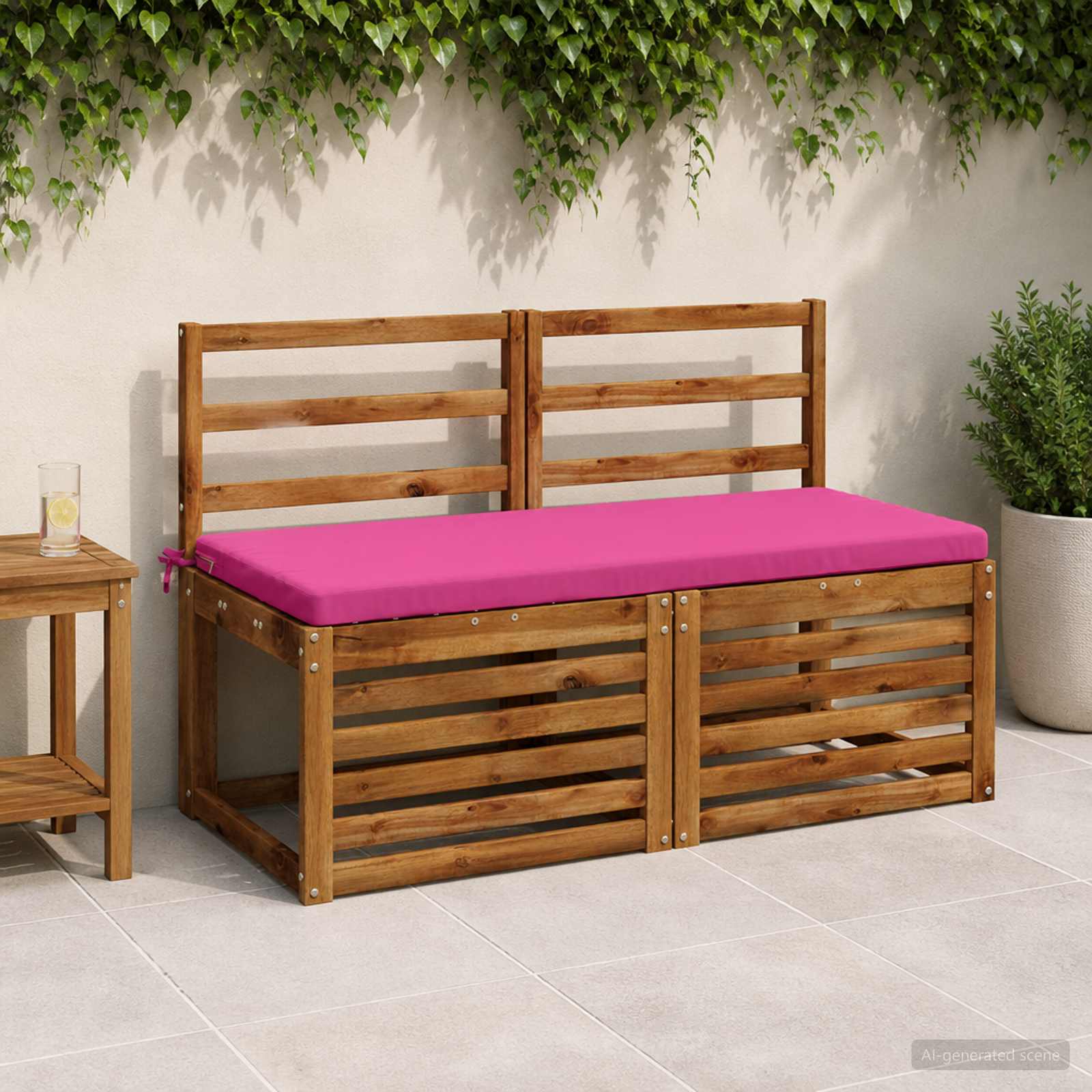 Bankkussen SOEST 100% Polyester Roze 120 x 50 x 5 cm image 1