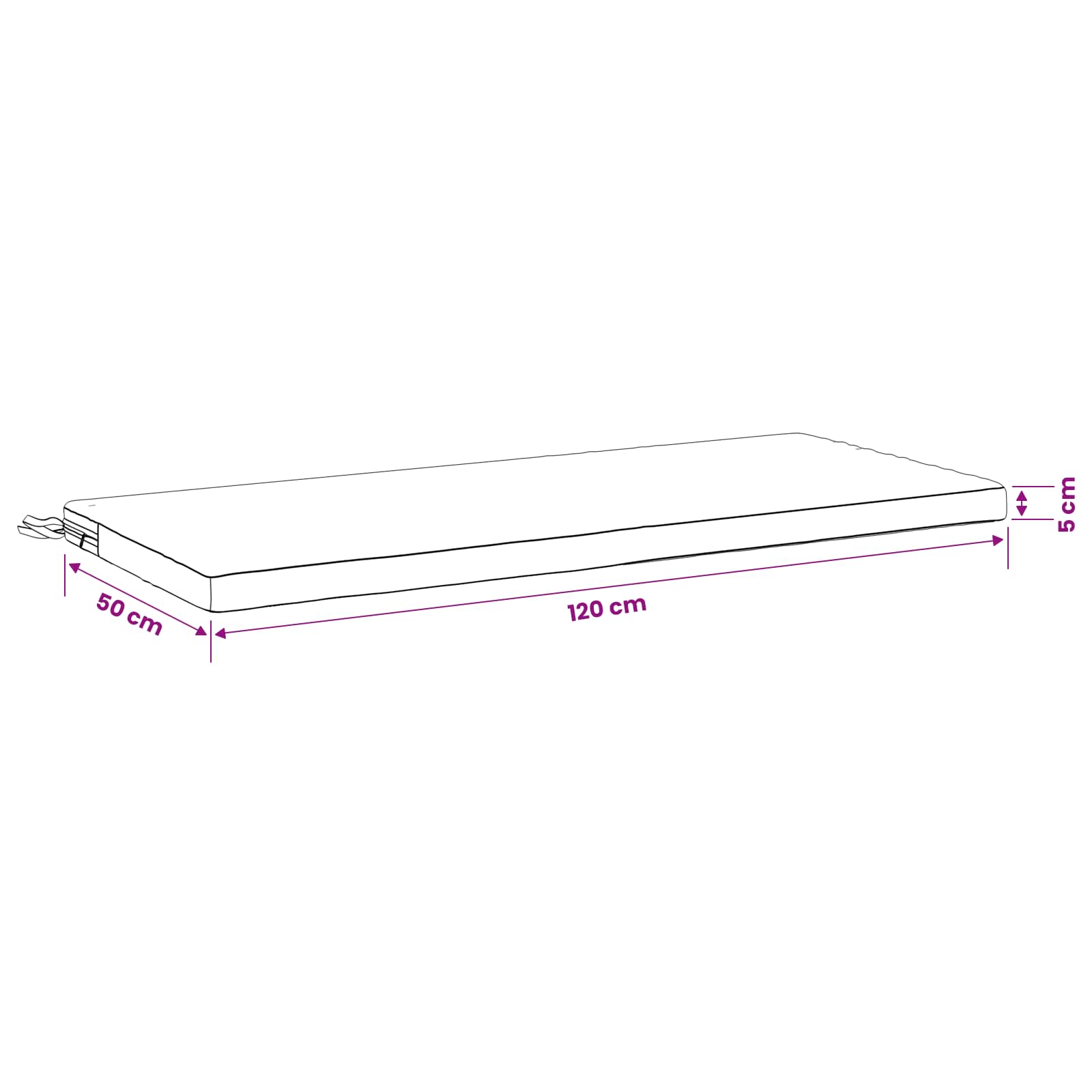 Bankkussen SOEST 100% Polyester Wit 120 x 50 x 5 cm image 8