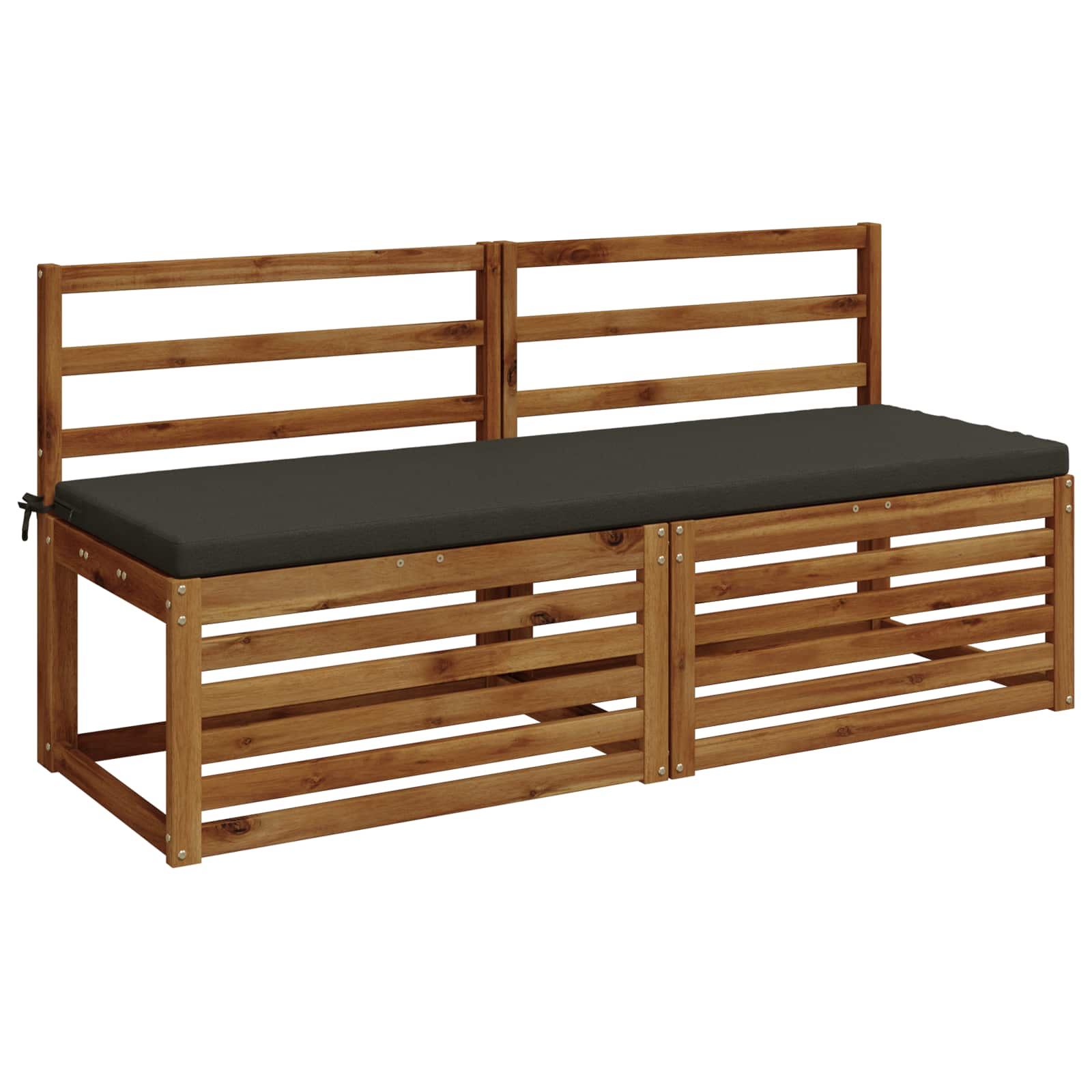 vidaXL - Bankkussen - SOEST - 100% - Polyester - Antraciet - 140 - x - 50 - x - 5 - cm