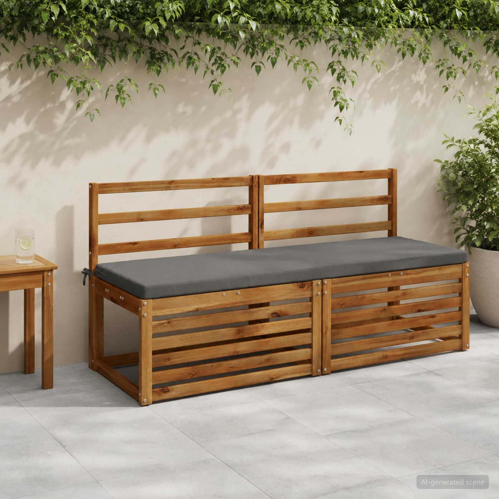 Bankkussen SOEST 100% Polyester Grijs 140 x 50 x 5 cm image 1