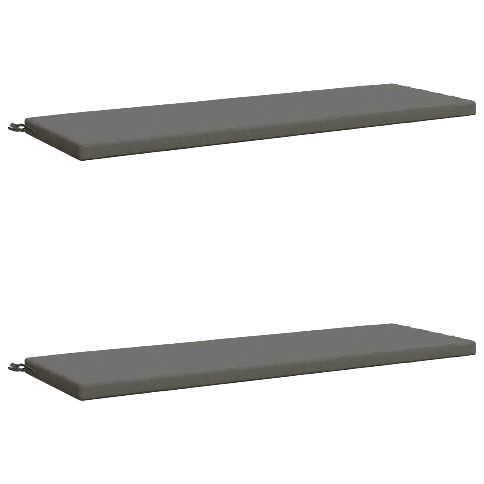 vidaXL Bank Kussens SOEST 2 st 100% Polyester Grijs 140 x 50 x 5 cm, foto 3
