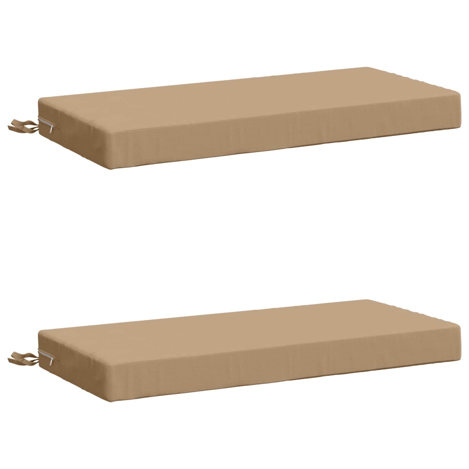 2-delige Bankkussens SOEST 2 st 100% Polyester Zand image 1