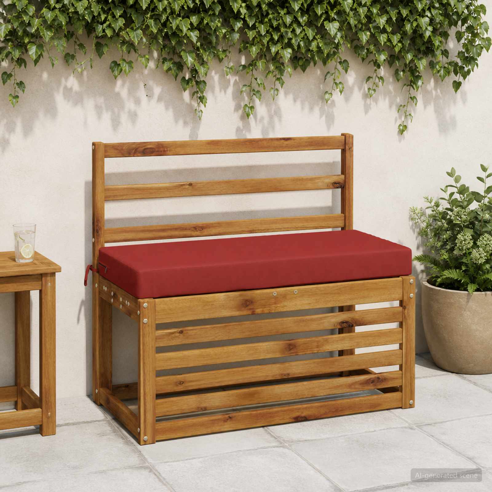 Bankkussen SOEST 100% Polyester Rood 60 x 40 x 8 cm image 1