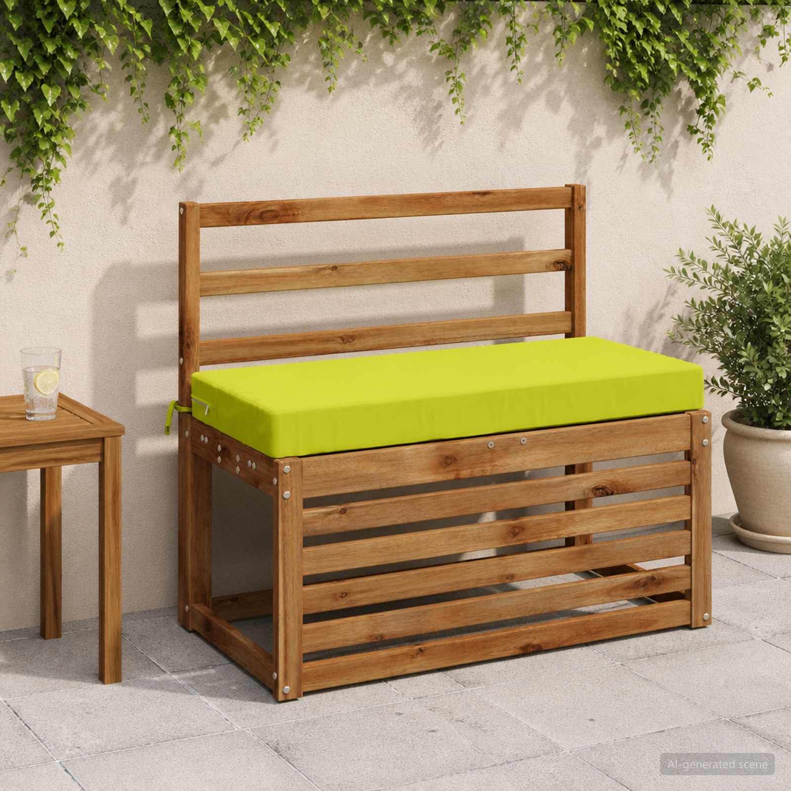 Bankkussen SOEST 100% Polyester Helder groen 60 x 40 x 8 cm image 1
