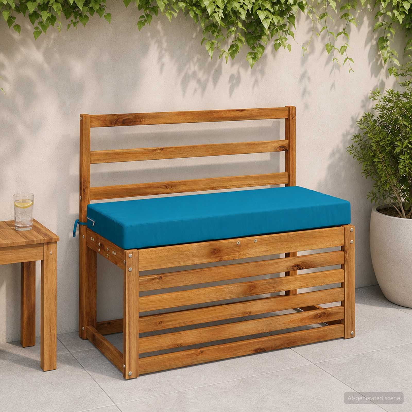 Bankkussen SOEST 100% Polyester Lichtblauw 60 x 40 x 8 cm image 1