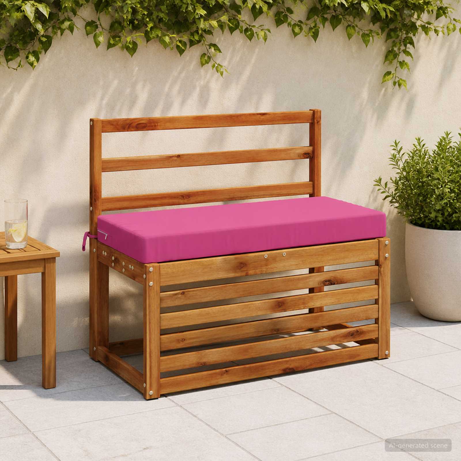 Bankkussen SOEST 100% Polyester Roze 80 x 40 x 8 cm image 1