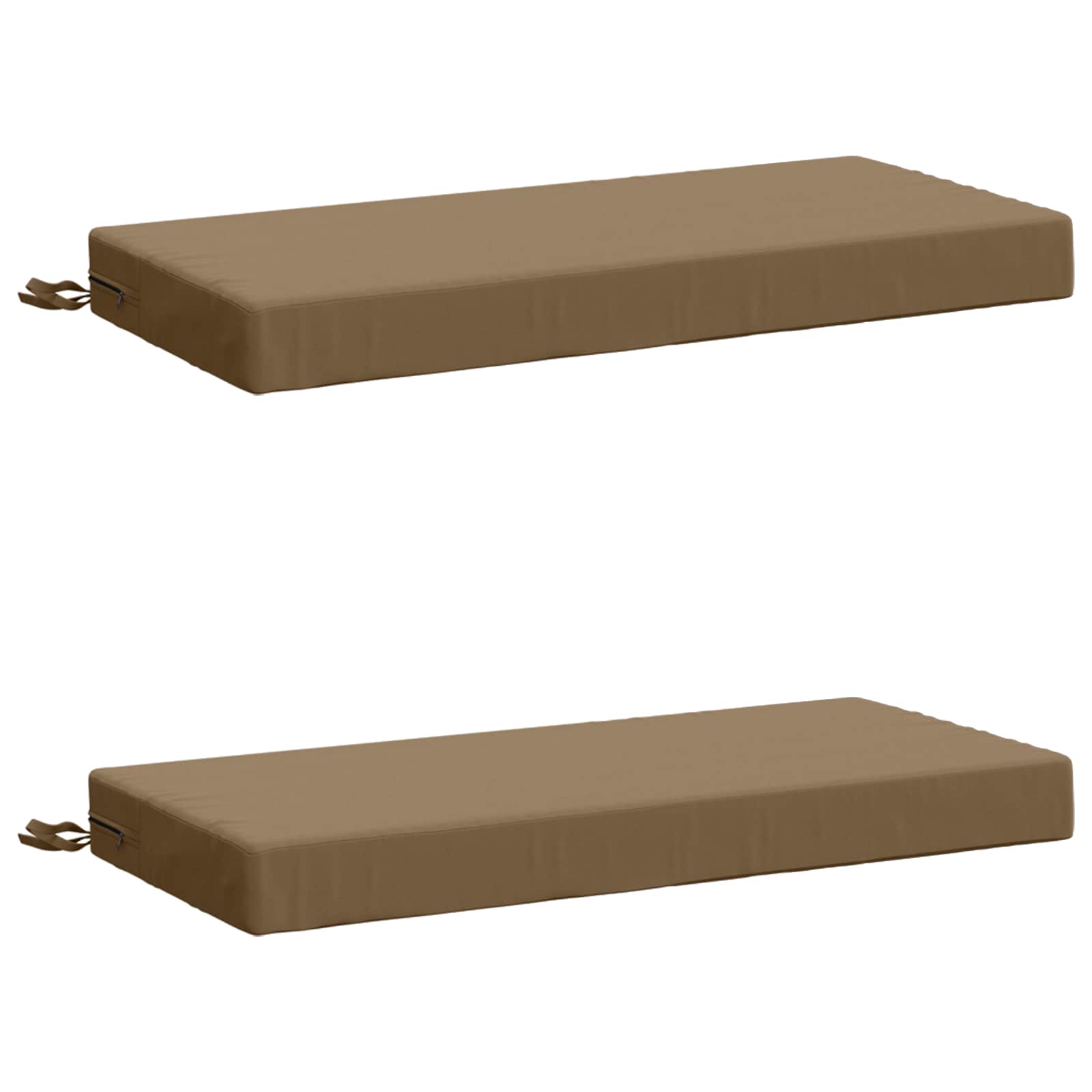 2-delige Bankkussens SOEST 2 st 100% Polyester Taupe image 1