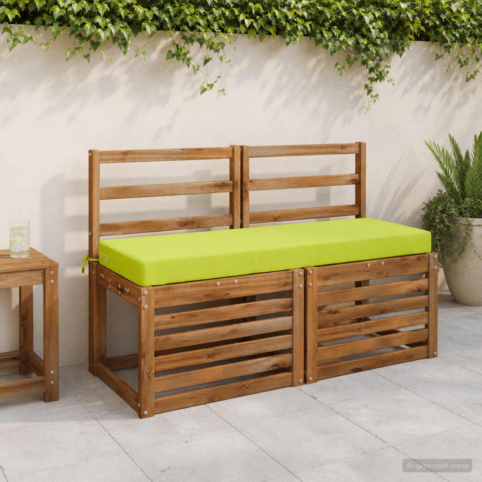 Bankkussen SOEST 100% Polyester Helder groen 110 x 40 x 8 cm image 1