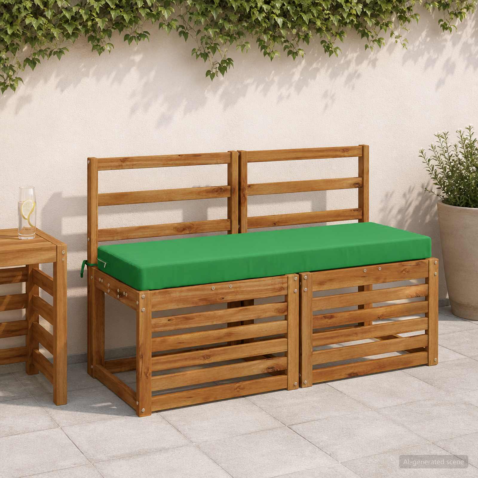 Bankkussen SOEST 100% Polyester Groen 120 x 40 x 8 cm image 1
