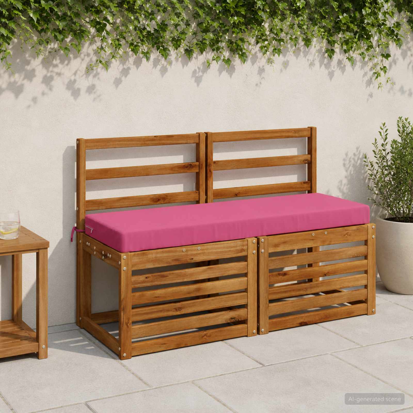 Bankkussen SOEST 100% Polyester Roze 120 x 40 x 8 cm image 1