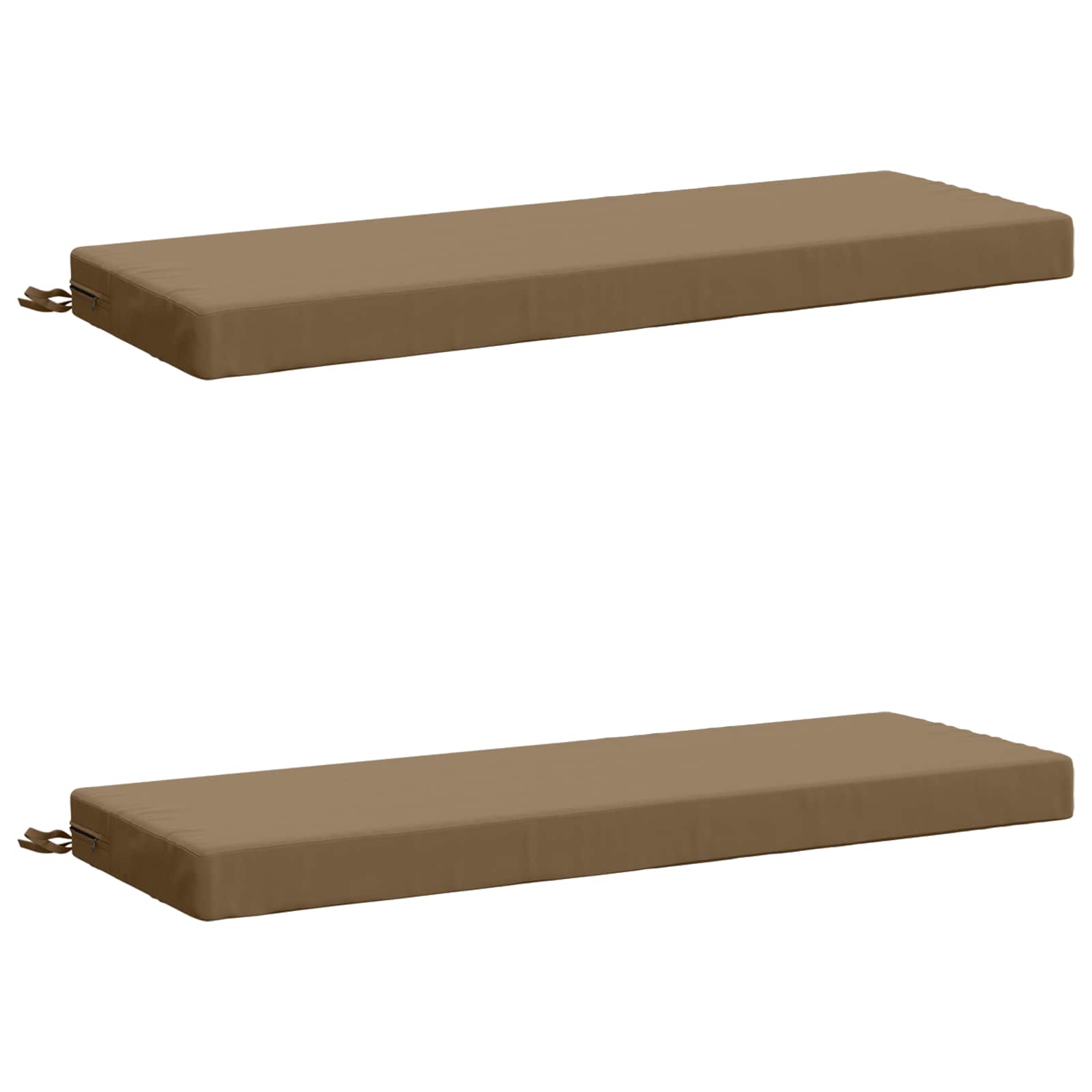 2-delige Bankkussens SOEST 2 st 100% Polyester Taupe image 1