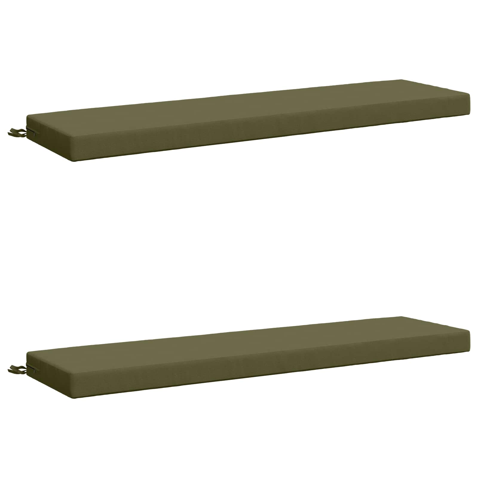 2-delige Bankkussens SOEST 2 st 100% Polyester Olijfgroen image 2