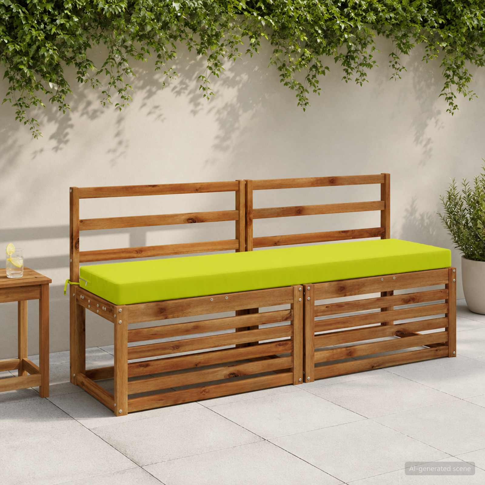 Bankkussen SOEST 100% Polyester Helder groen 150 x 40 x 8 cm image 1