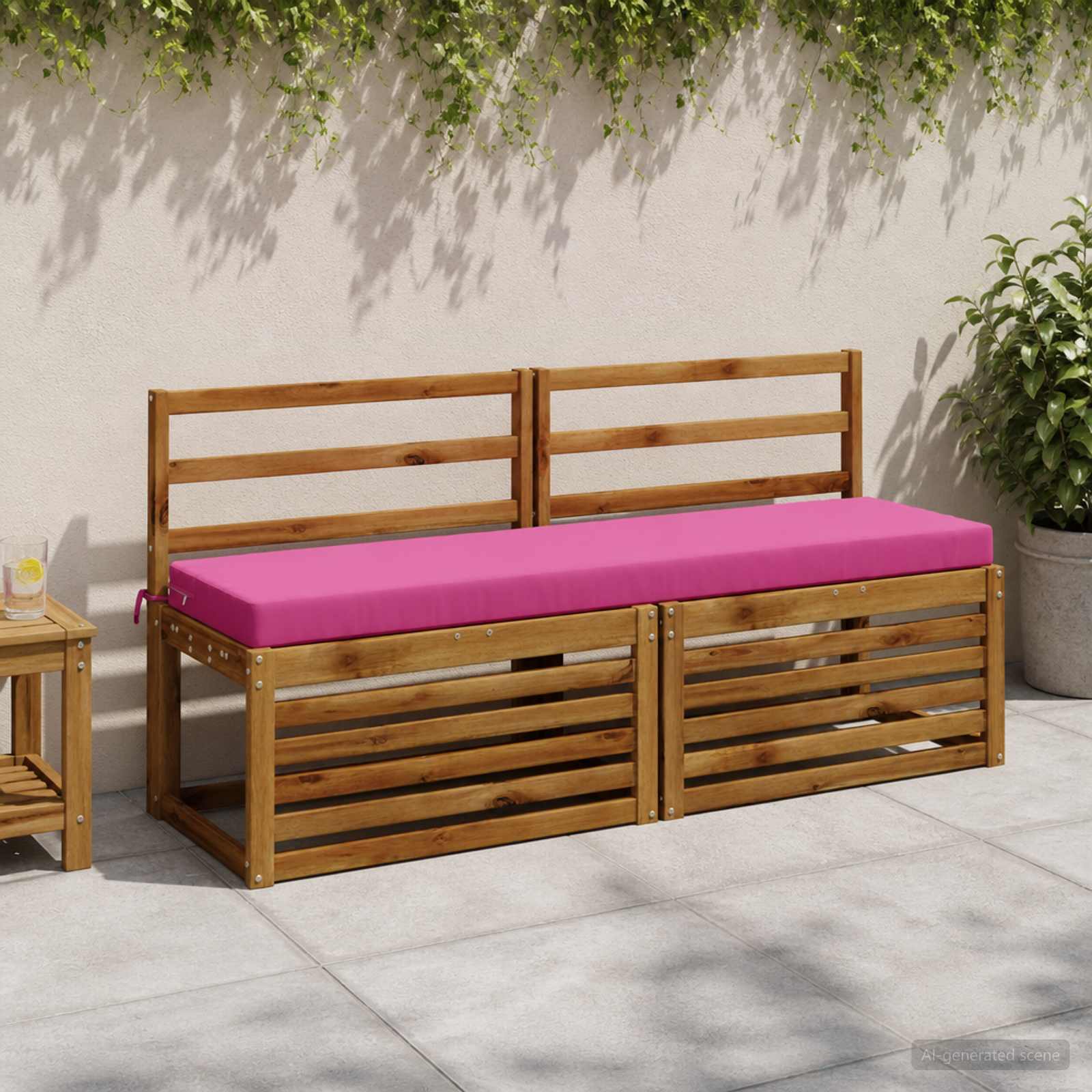 Bankkussen SOEST 100% Polyester Roze 160 x 40 x 8 cm image 1