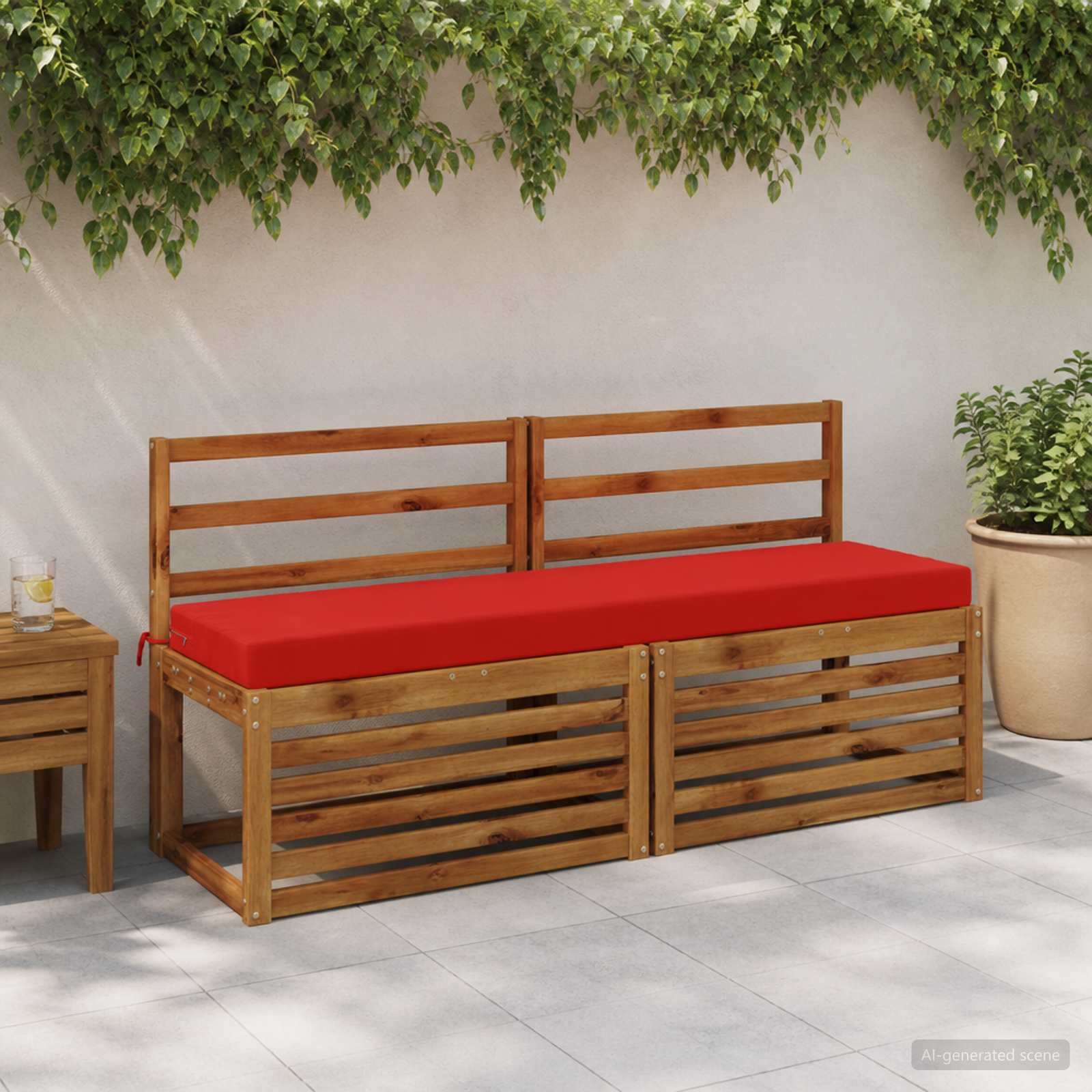 Bankkussen SOEST 100% Polyester Rood 150 x 40 x 8 cm image 1