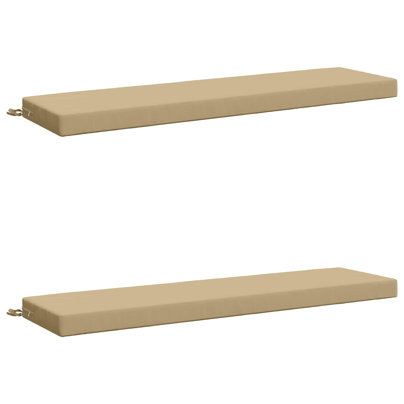 2-delige Bankkussens SOEST 2 st 100% Polyester Beige image 1