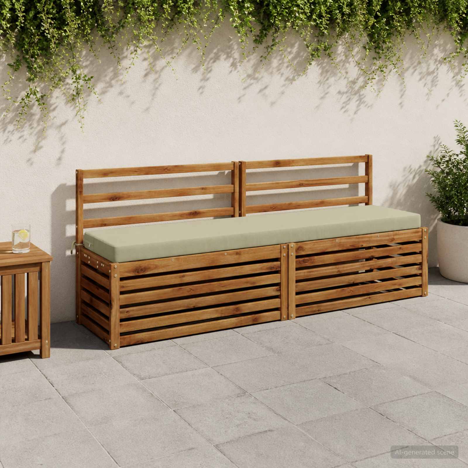 Bankkussen SOEST 100% Polyester Lichtgroen 170 x 40 x 8 cm image 1