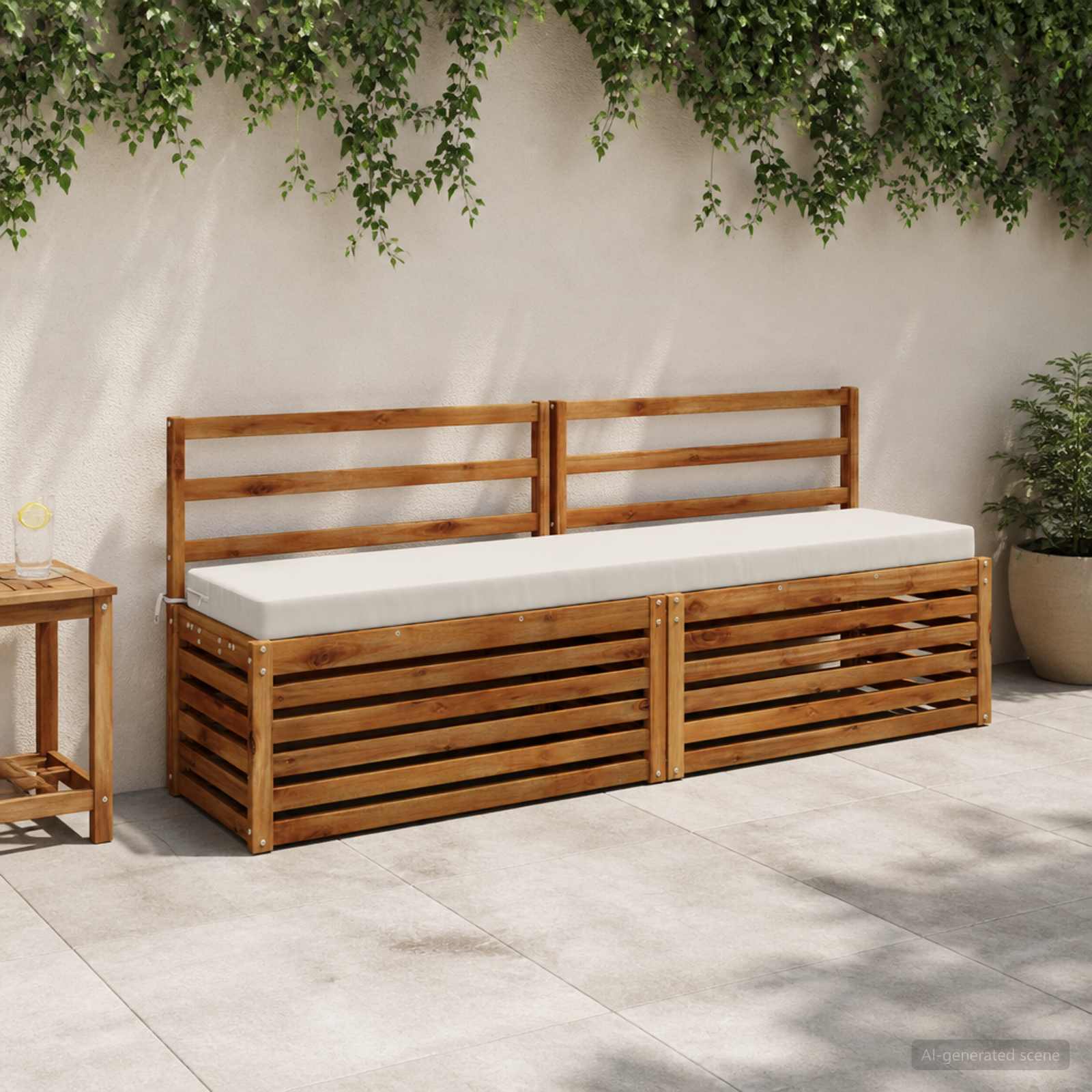 Bankkussen SOEST 100% Polyester Wit 170 x 40 x 8 cm image 1