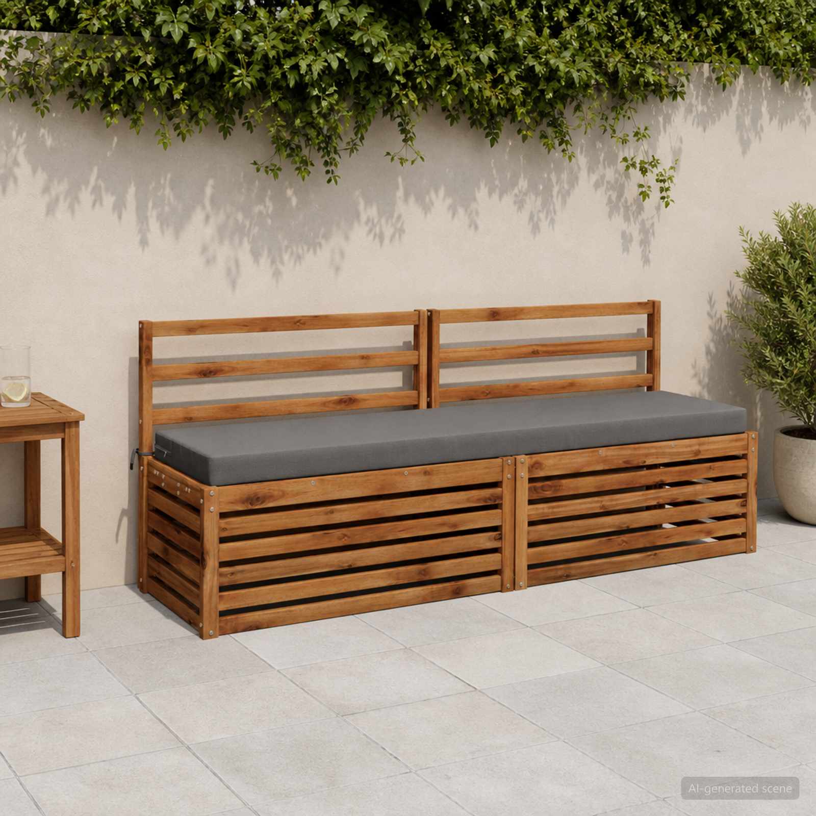 Bankkussen SOEST 100% Polyester Grijs 170 x 40 x 8 cm image 1