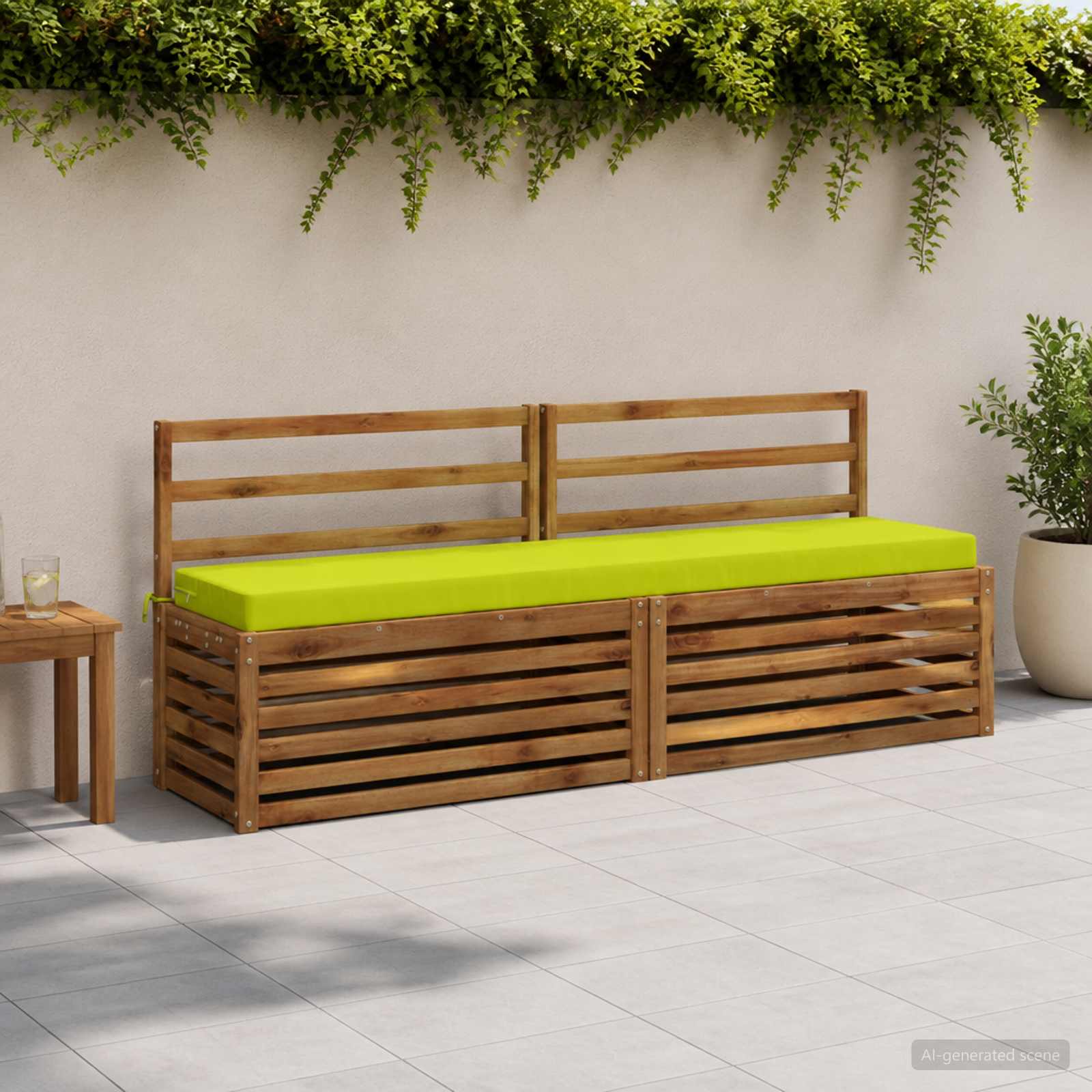 Bankkussen SOEST 100% Polyester Helder groen 170 x 40 x 8 cm image 1