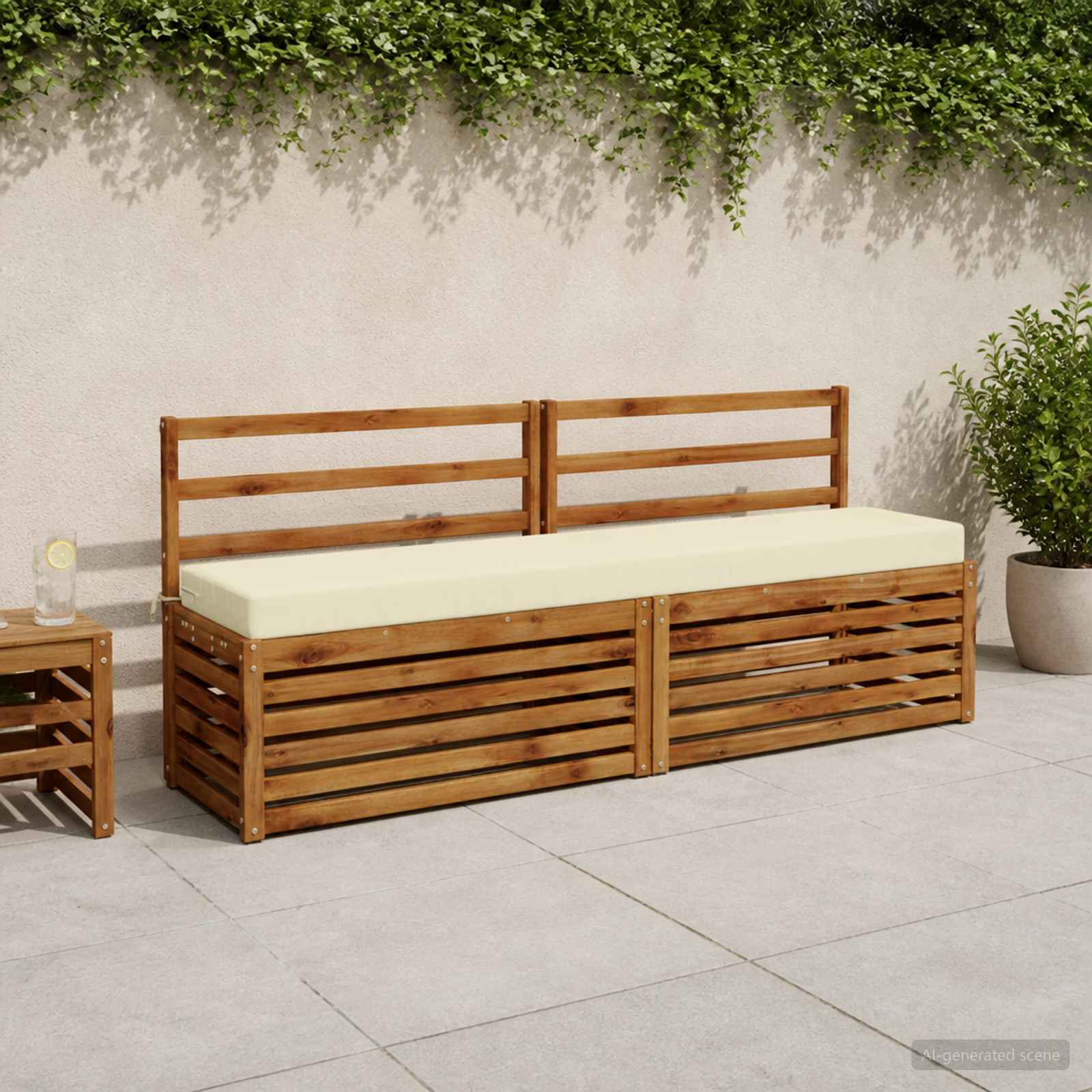 Bankkussen SOEST 100% Polyester Crèmekleurig 170 x 40 x 8 cm image 1