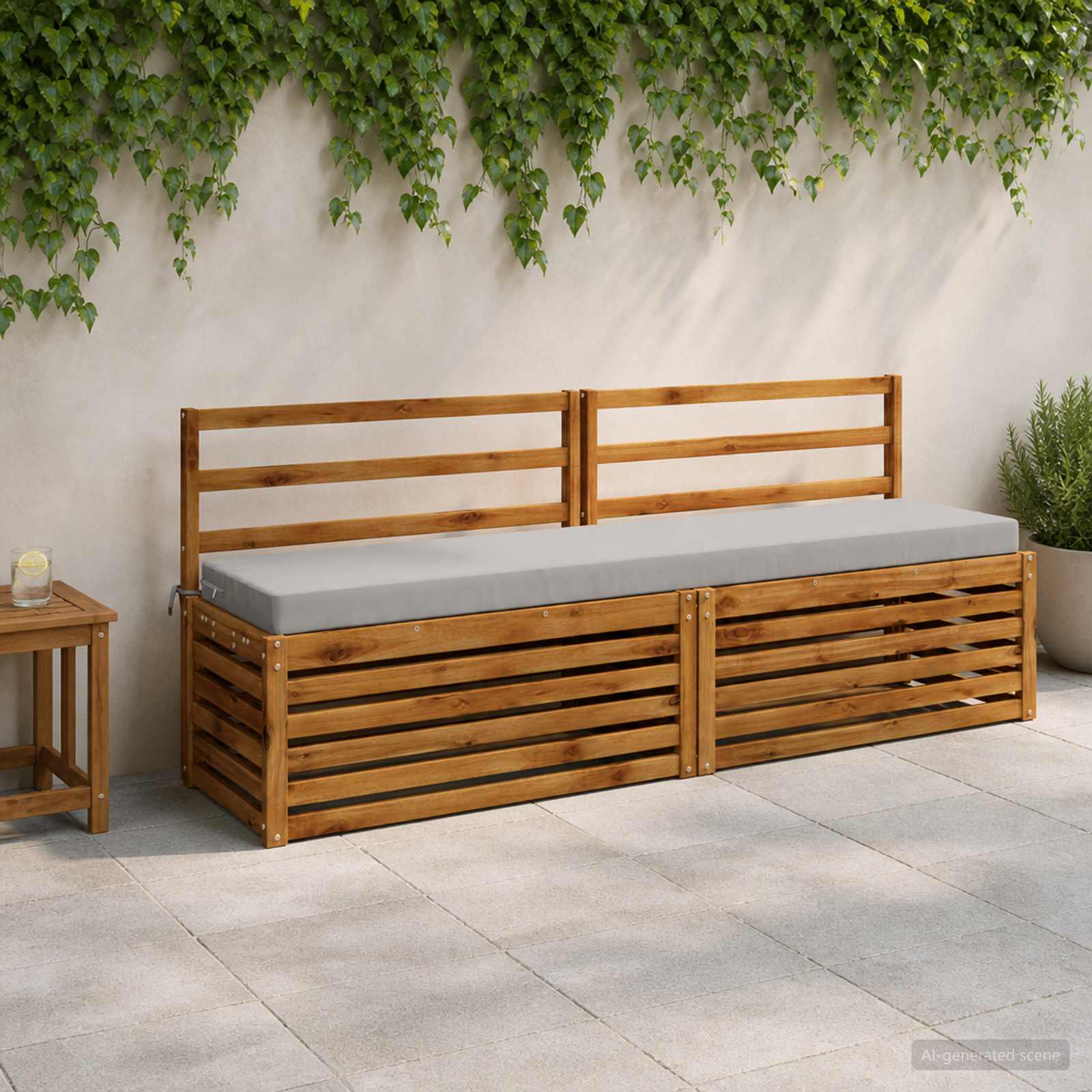 Bankkussen SOEST 100% Polyester Grijs 170 x 40 x 8 cm image 1