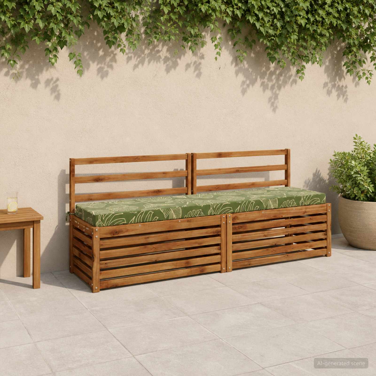 Bankkussen SOEST 100% Polyester Bladontwerp 180 x 40 x 8 cm image 1