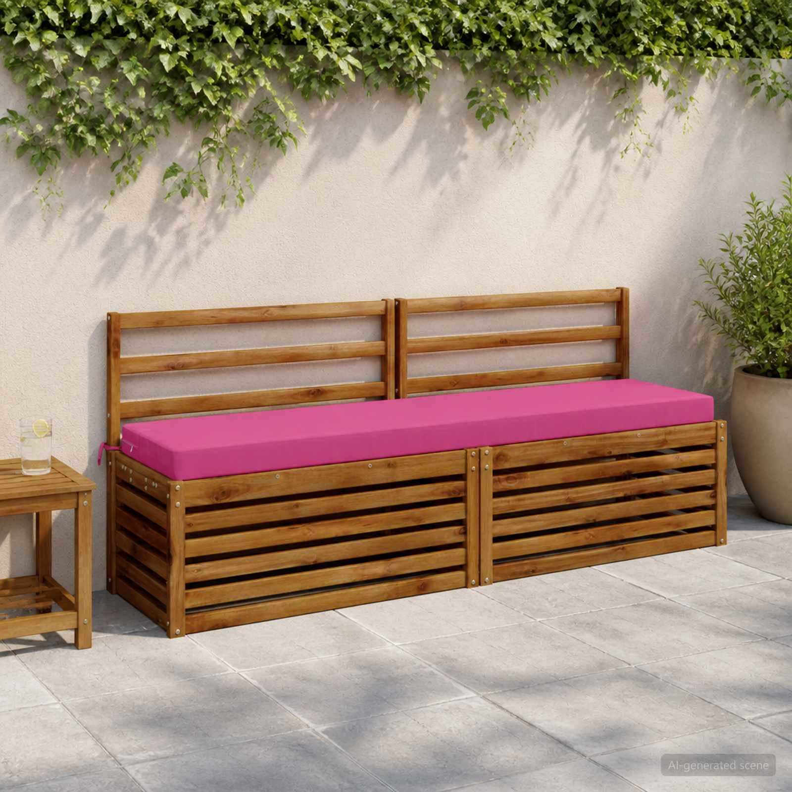 Bankkussen SOEST 100% Polyester Roze 170 x 40 x 8 cm image 1