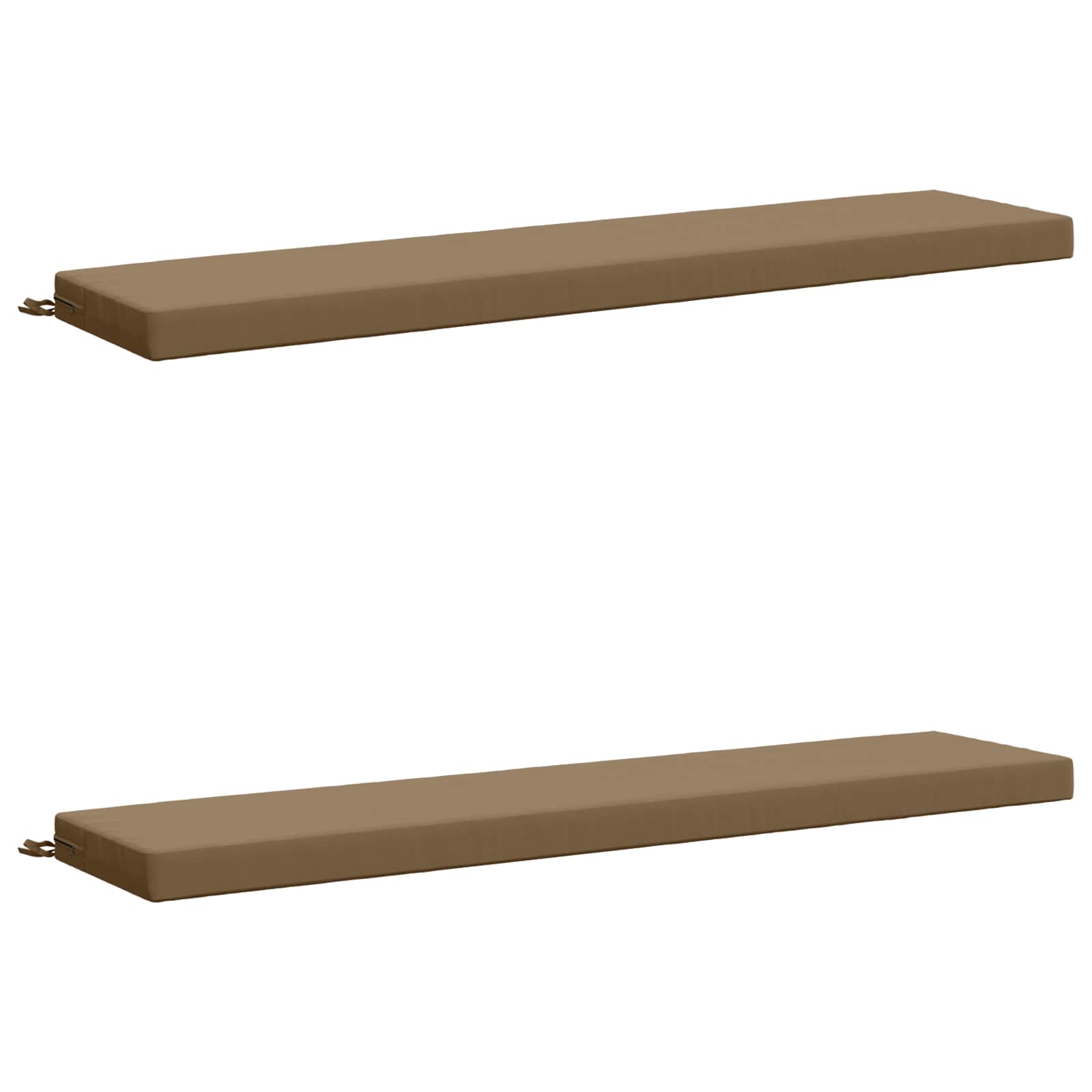 2-delige Bankkussens SOEST 2 st 100% Polyester Taupe image 2