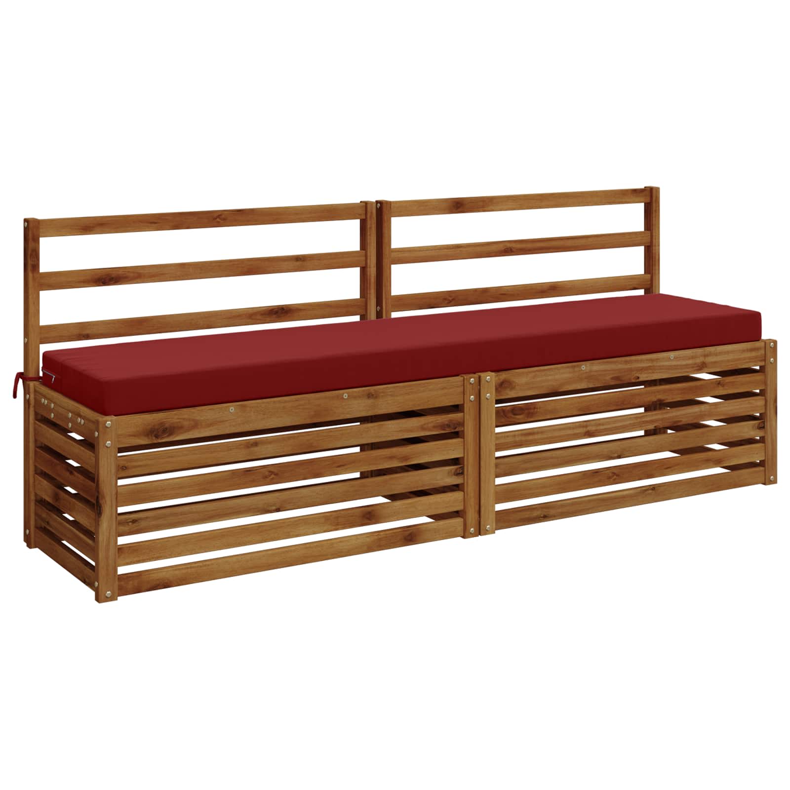 Bankkussen SOEST 100% Polyester Wijnrood 180 x 40 x 8 cm image 2