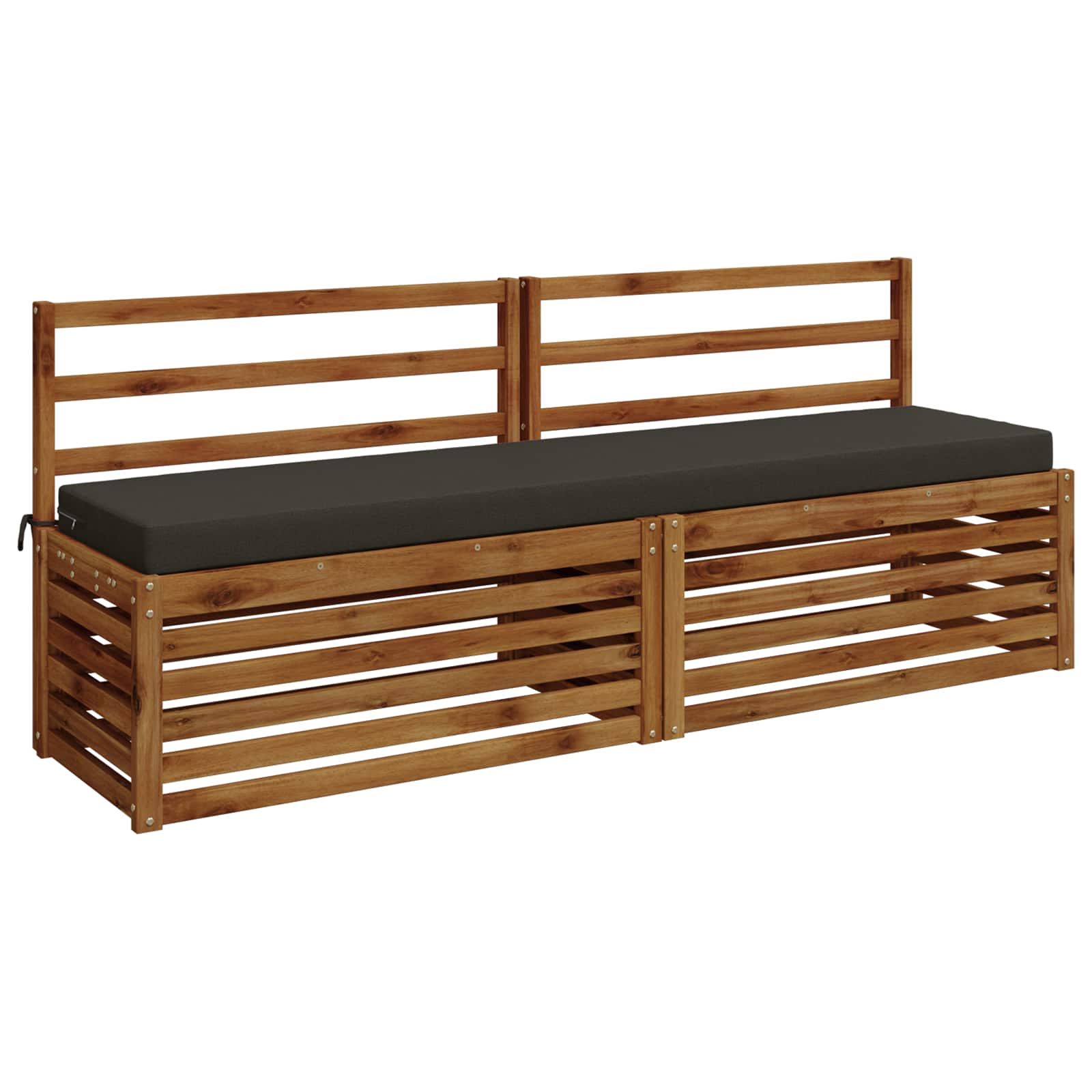 Bankkussen SOEST 100% Polyester Antraciet 200 x 40 x 8 cm image 2