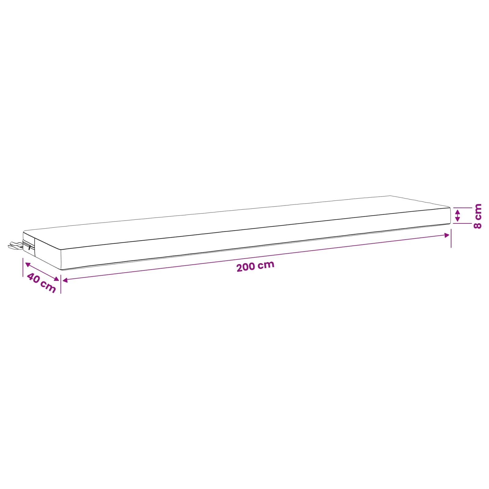 Bankkussen SOEST 100% Polyester Antraciet 200 x 40 x 8 cm image 8