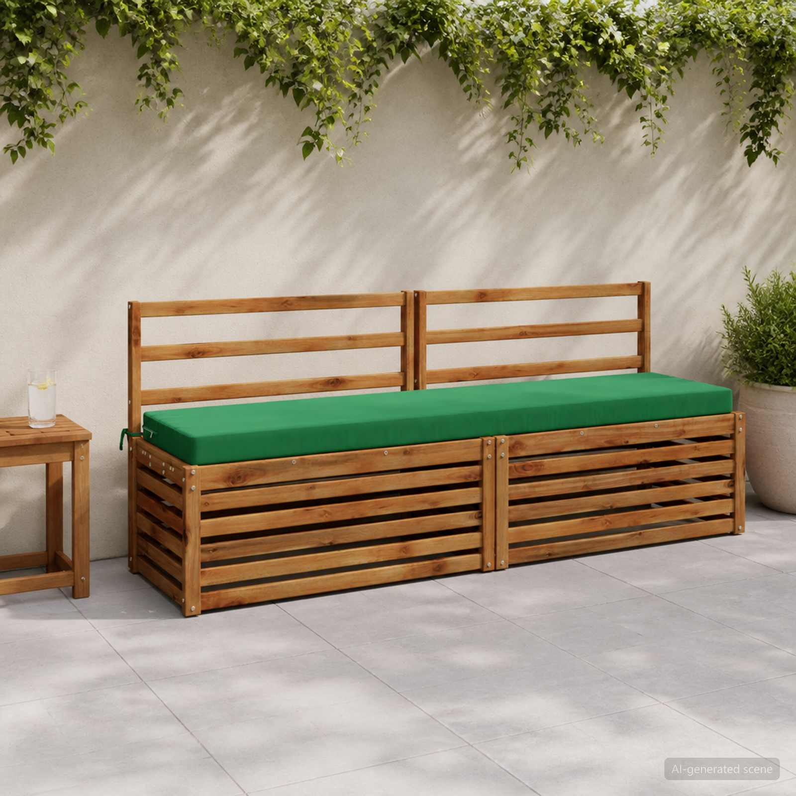 Bankkussen SOEST 100% Polyester Groen 200 x 40 x 8 cm image 1
