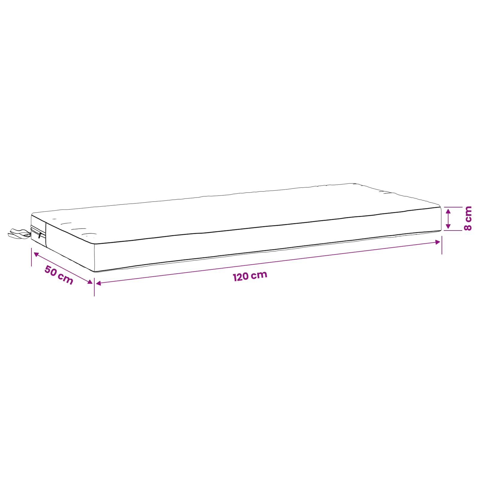 Bankkussen SOEST 100% Polyester Crèmekleurig 120 x 50 x 8 cm image 8