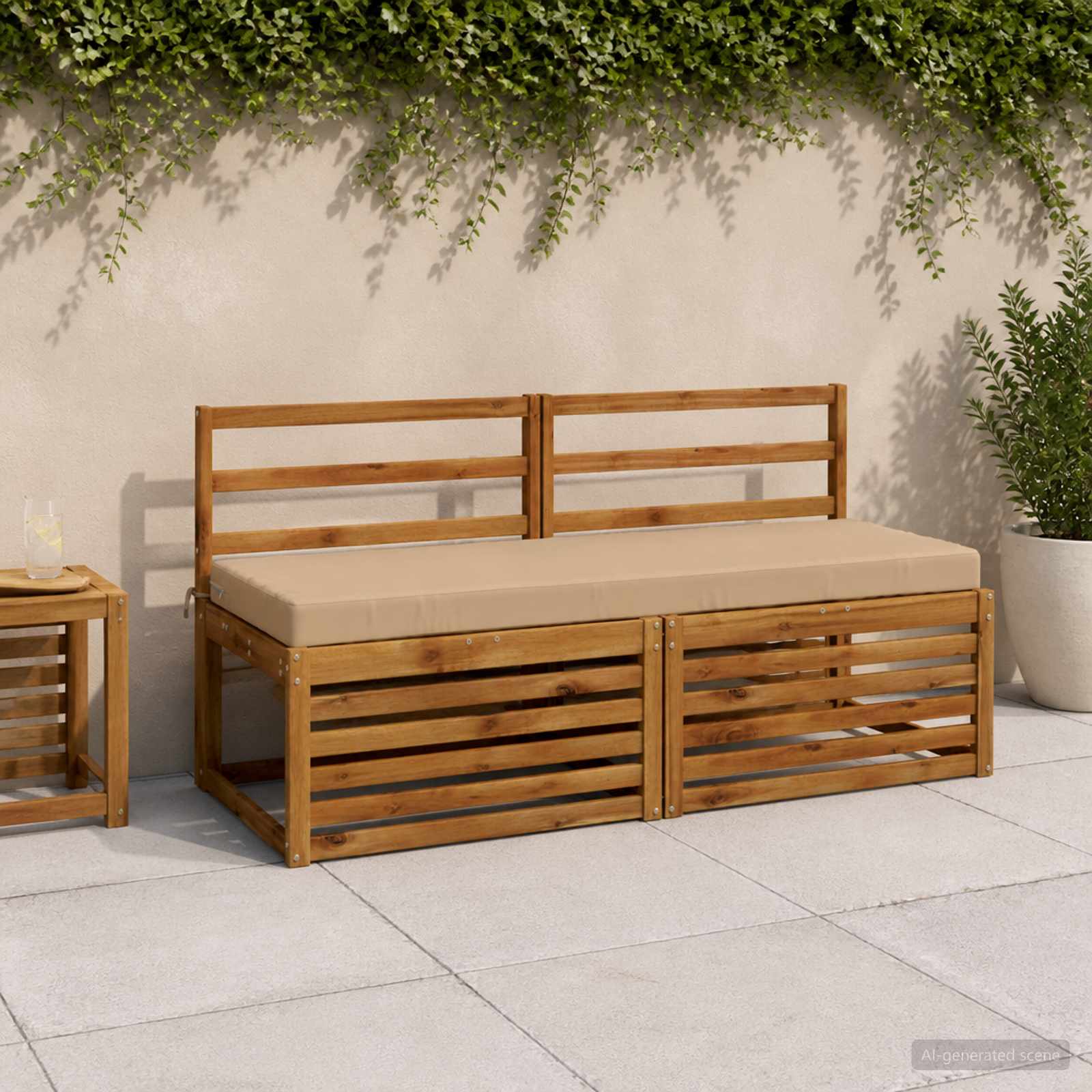 Възглавница за пейка SOEST 100% полиестер Пясък 150 x 50 x 8 см