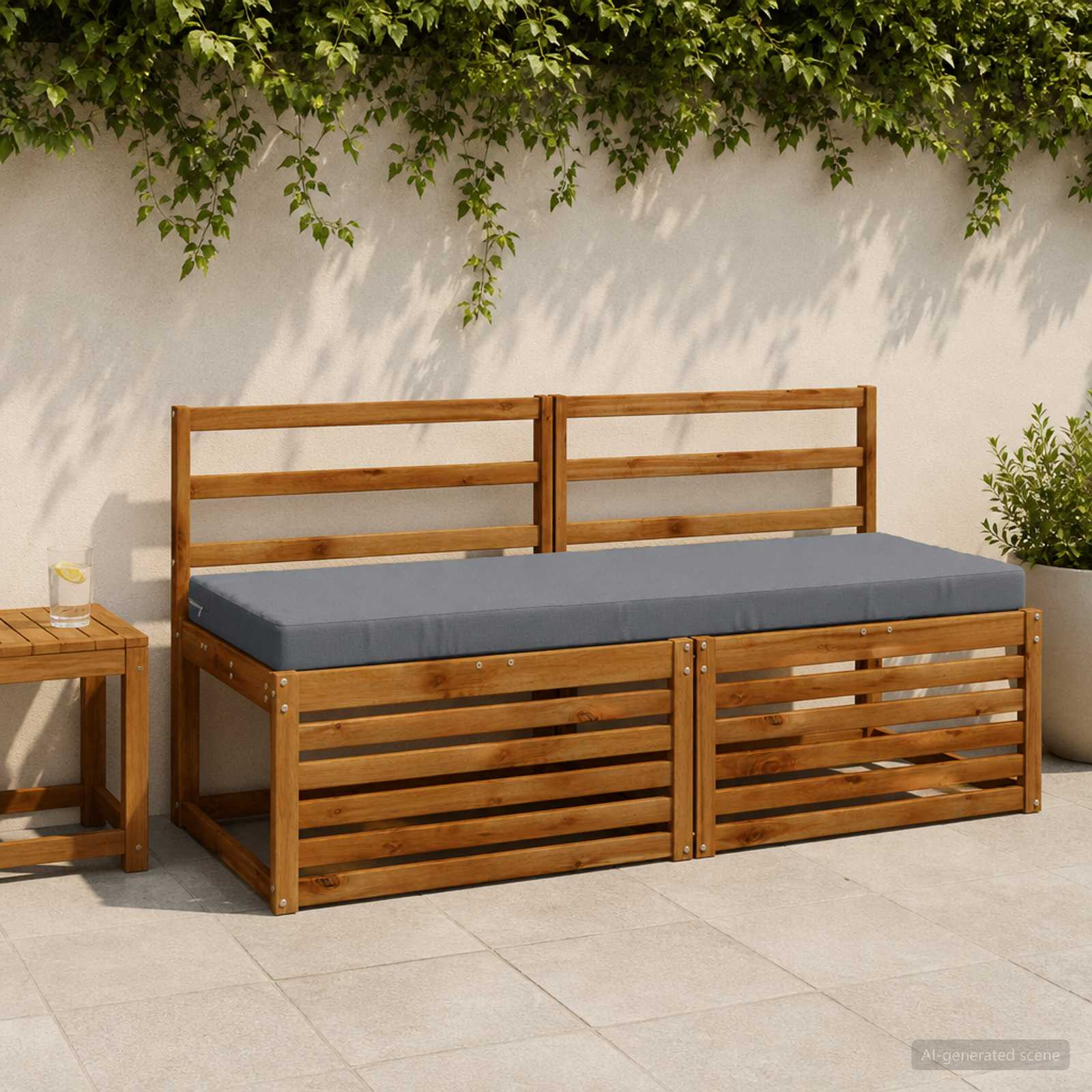 Bankkussen SOEST 100% Polyester Blauw 150 x 50 x 8 cm image 1