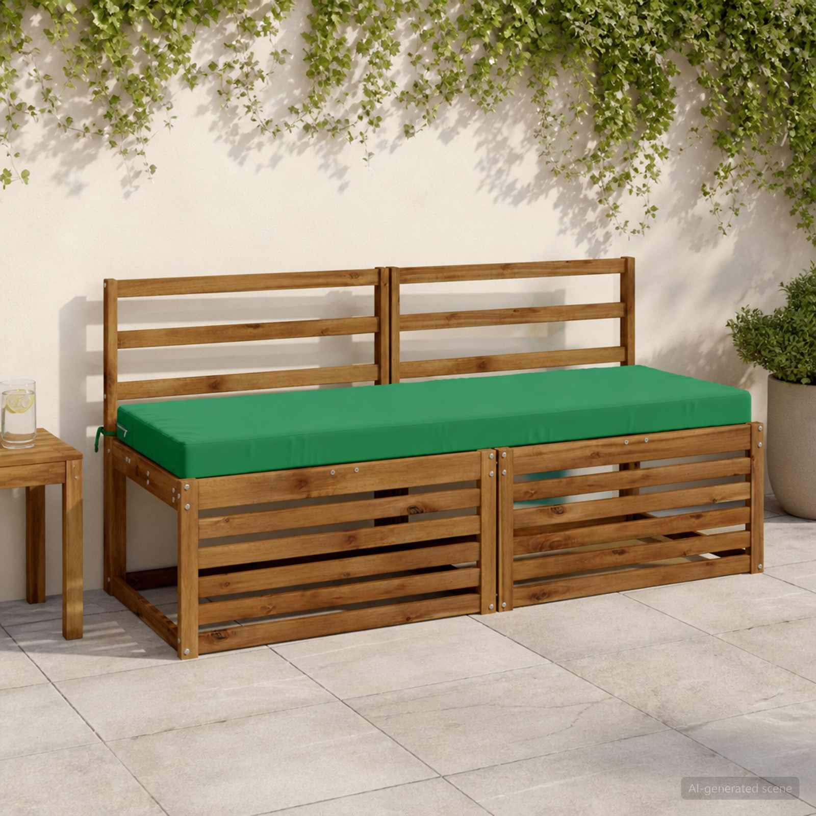 2-delige Bankkussens SOEST 2 st 100% Polyester Groen image 1