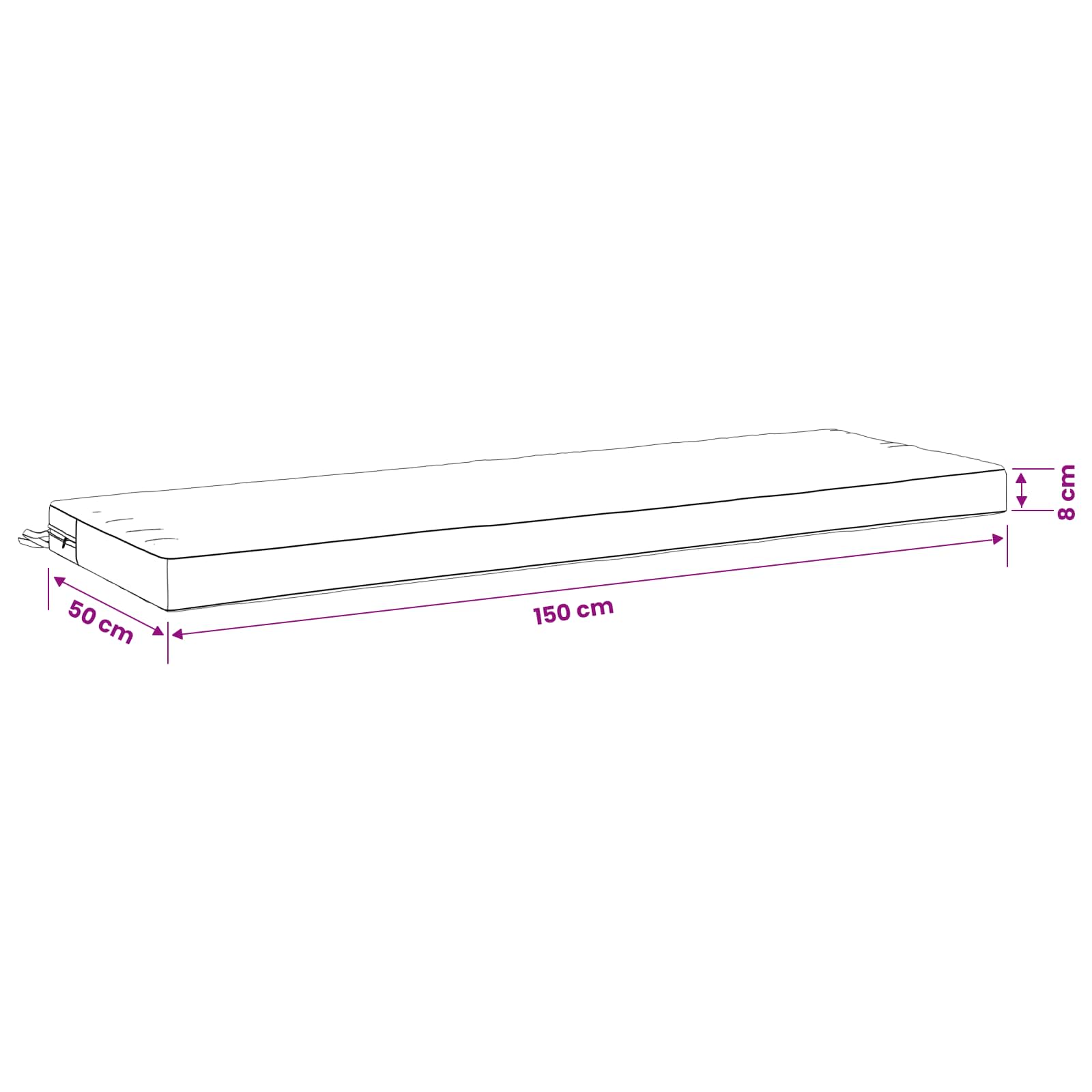 Bankkussen SOEST 100% Polyester Wit 150 x 50 x 8 cm image 8
