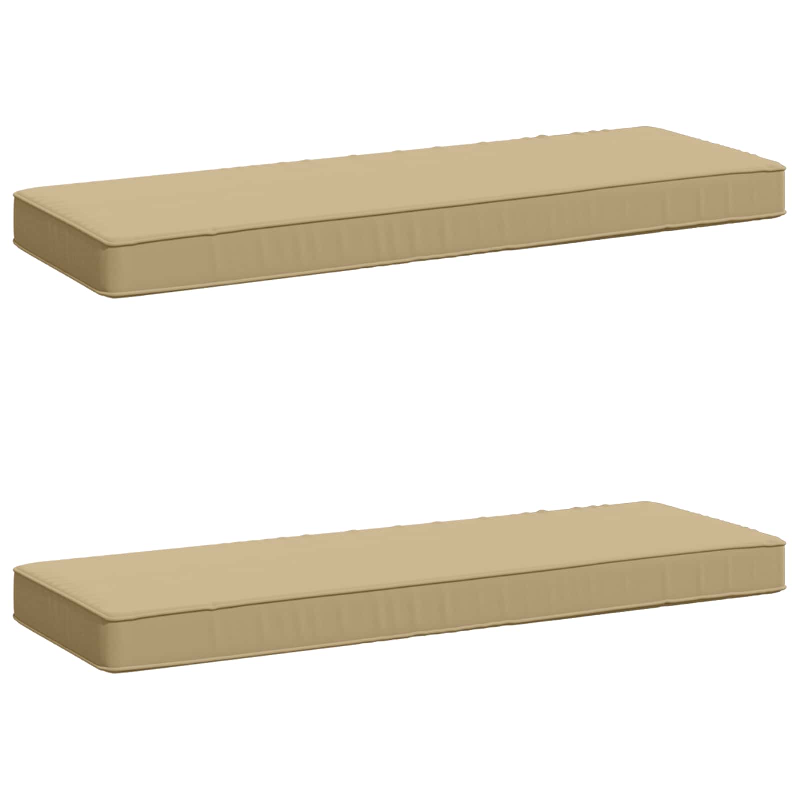 vidaXL 2-delt bænkepude VUGHT 2 pcs 100% polyester Beige