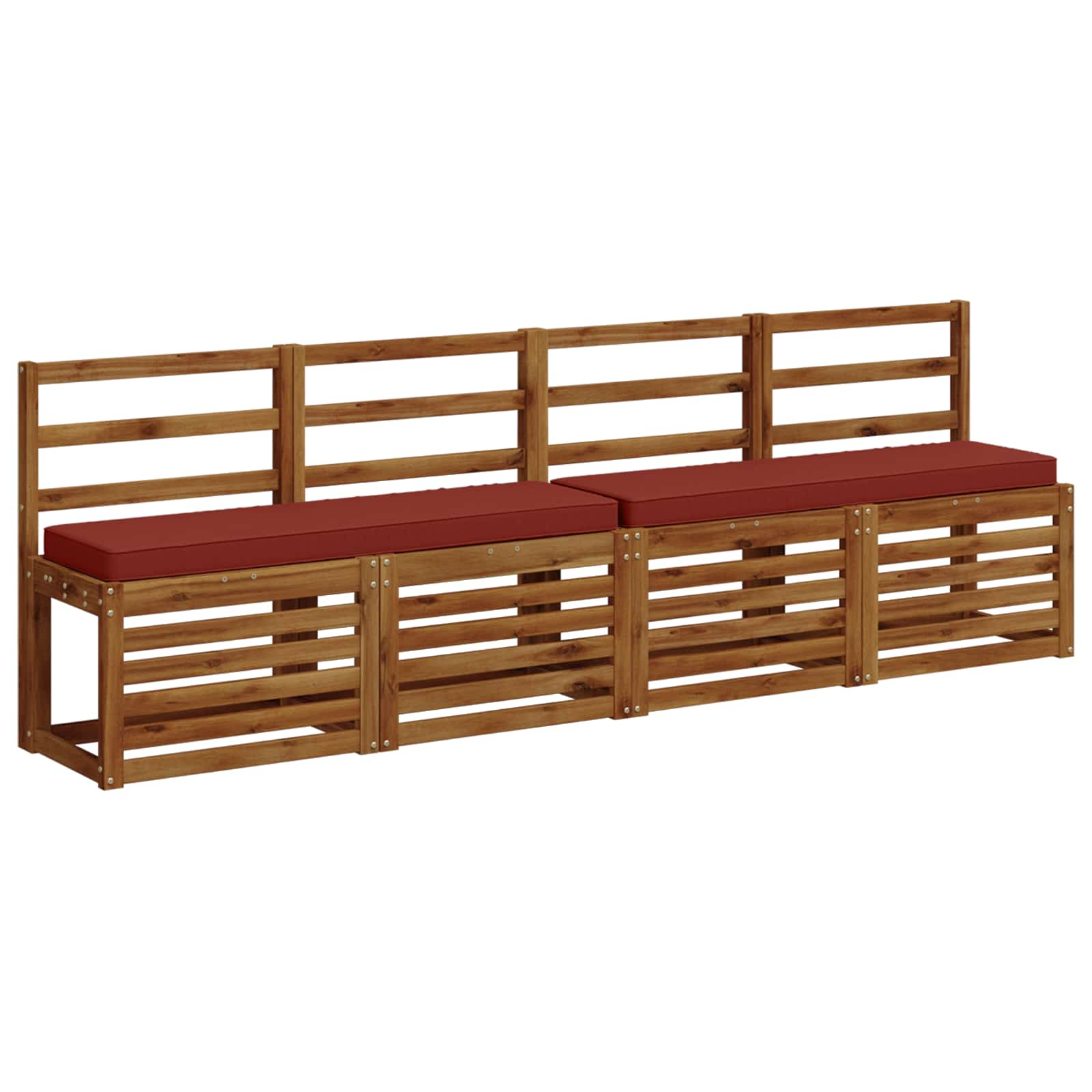 1-delig Bankkussen VUGHT 100% Polyester Rood 110 x 30 x 5 cm image 2