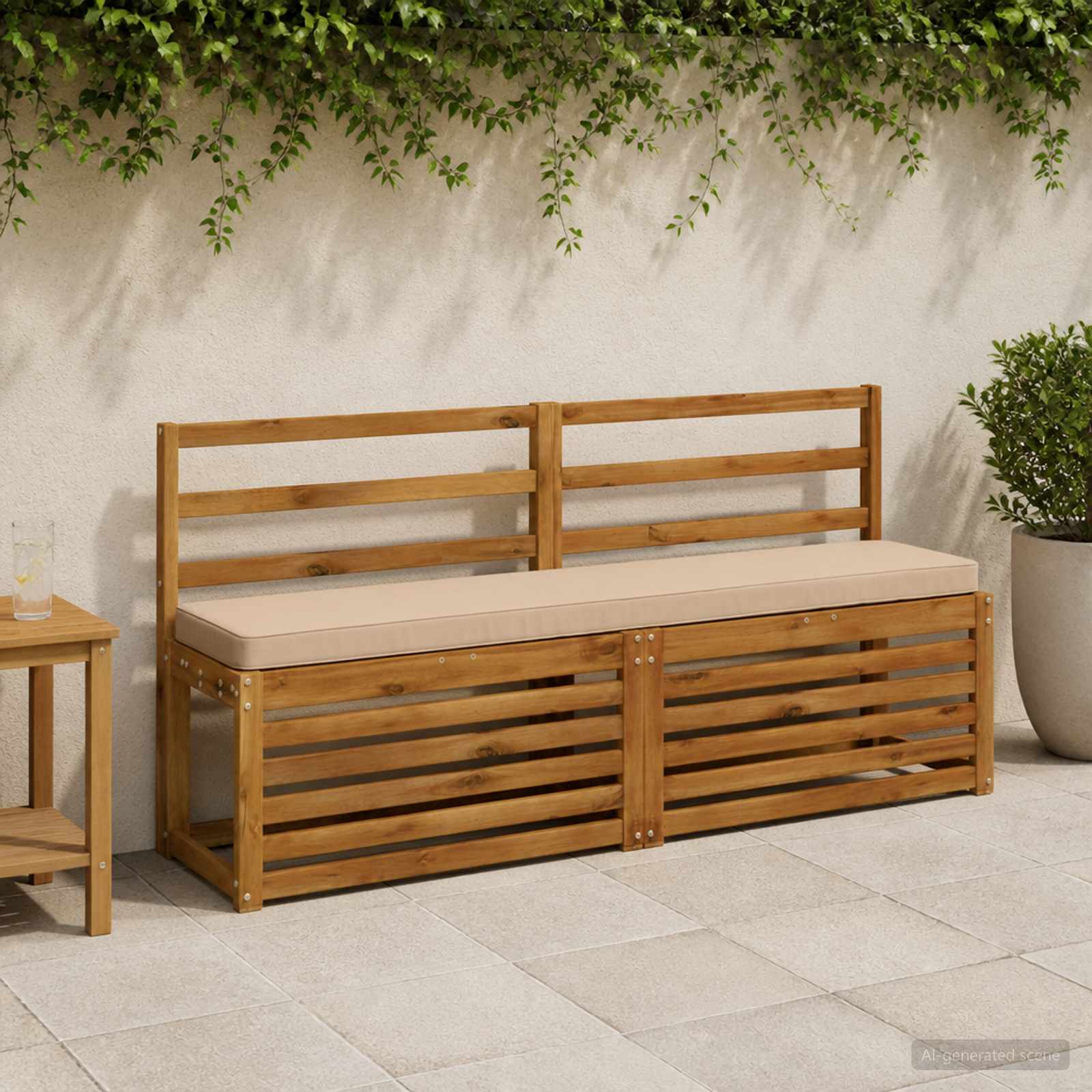 1-delig Bankkussen VUGHT 100% Polyester Zand 160 x 30 x 5 cm image 1