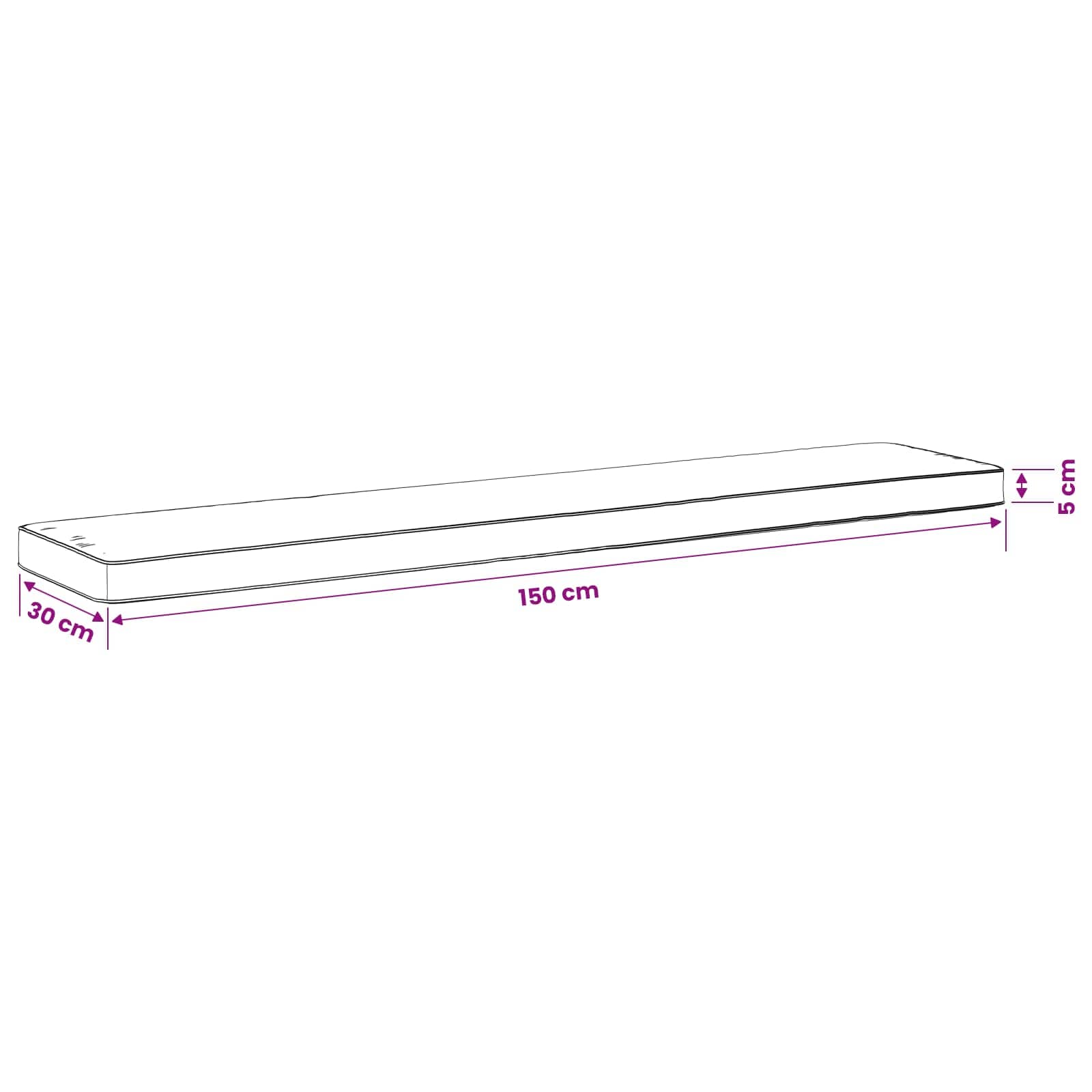 1-delig Bankkussen VUGHT 100% Polyester Zand 150 x 30 x 5 cm image 8