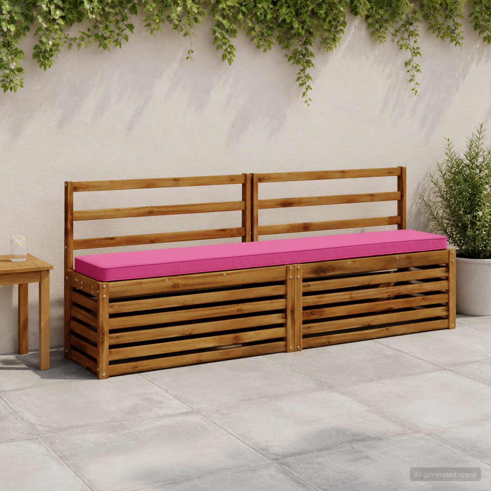 1-delig Bankkussen VUGHT 100% Polyester Roze 170 x 30 x 5 cm image 1