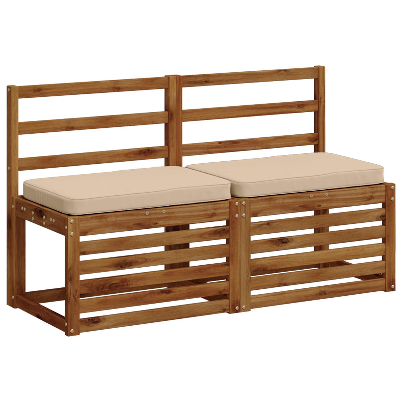 Калъфи за пейки, 2 части VUGHT 2 pcs 100% полиестер Кремаво — изображение 2