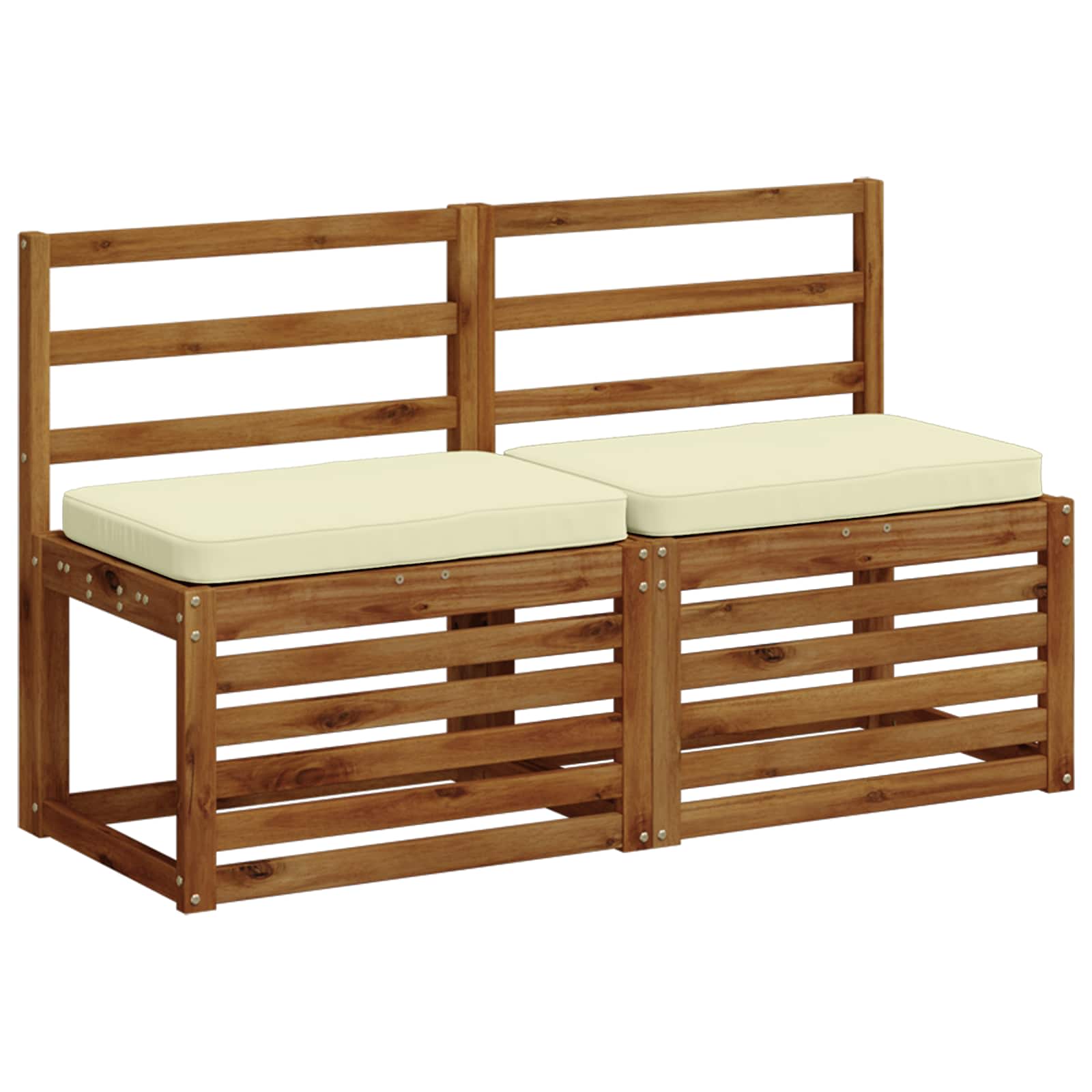 Калъфи за пейки, 2 части VUGHT 2 pcs 100% полиестер Кремаво — изображение 2