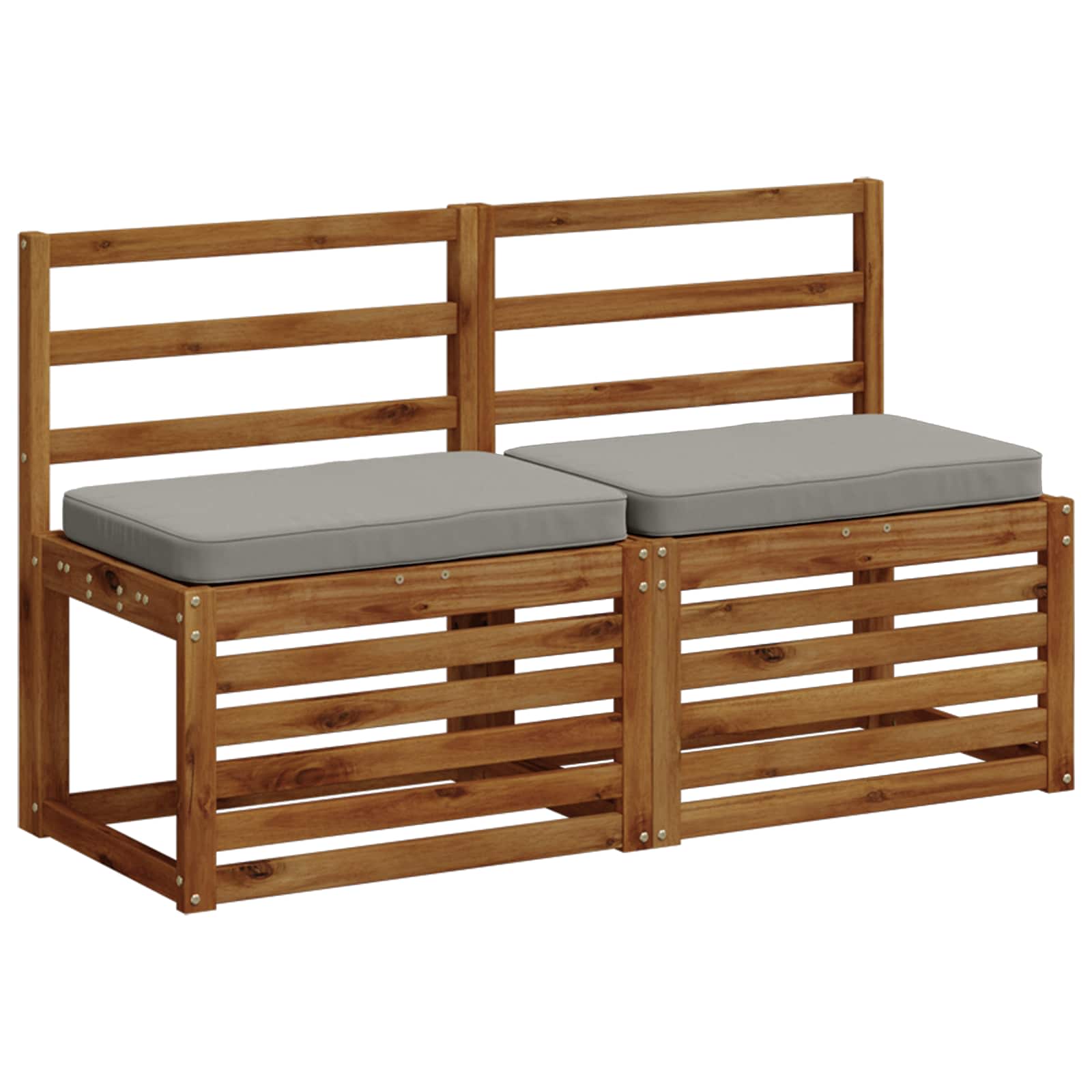 Калъфи за пейки, 2 части VUGHT 2 pcs 100% полиестер Сиво — изображение 3