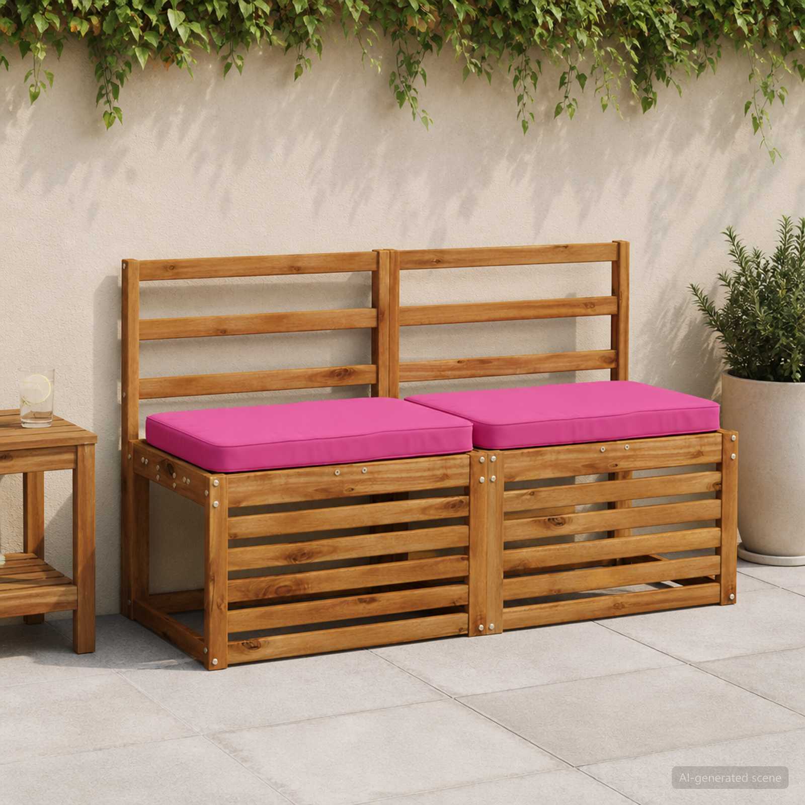1-delig Bankkussen VUGHT 100% Polyester Roze 60 x 40 x 5 cm image 1