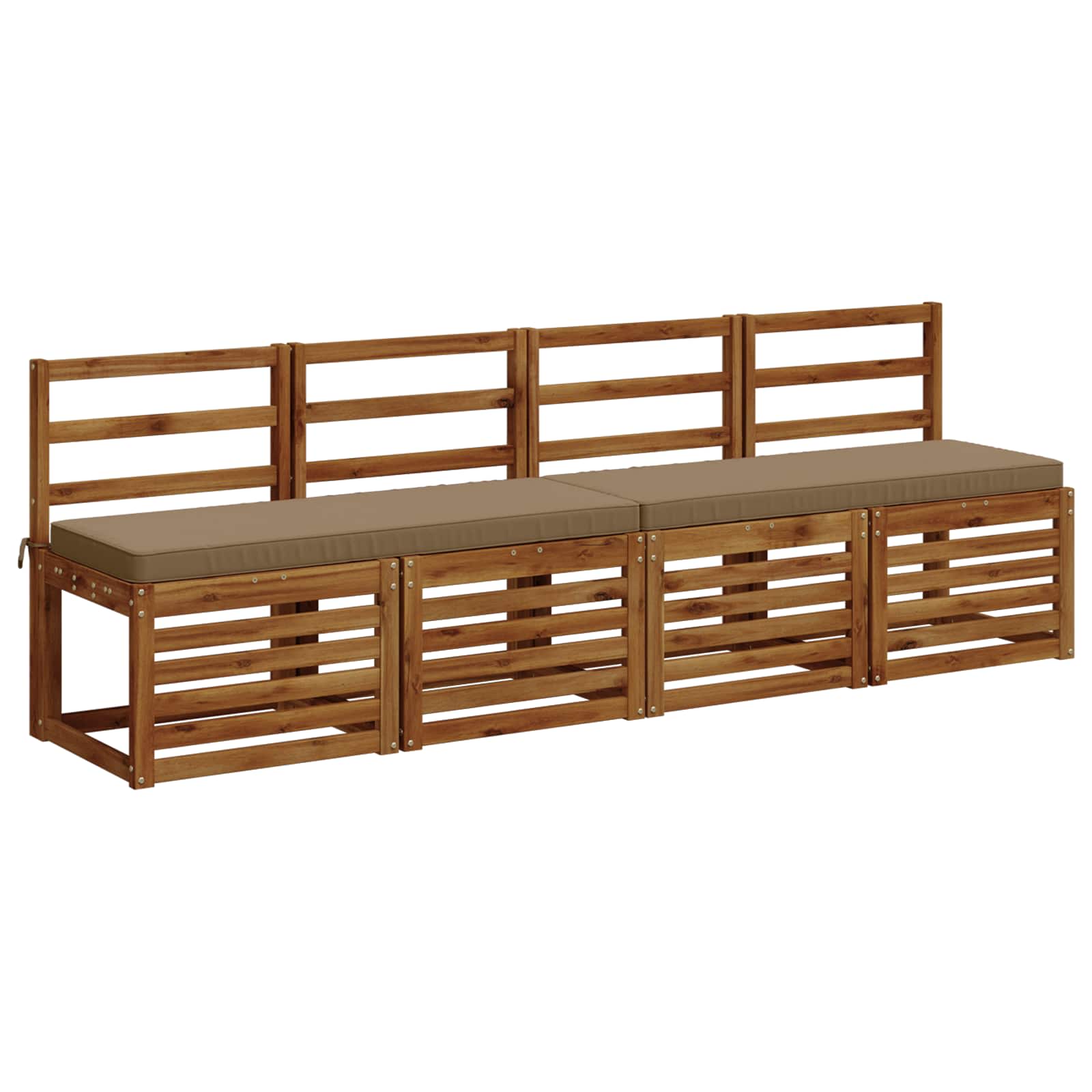1-delig Bankkussen VUGHT 100% Polyester Taupe 120 x 40 x 5 cm image 3